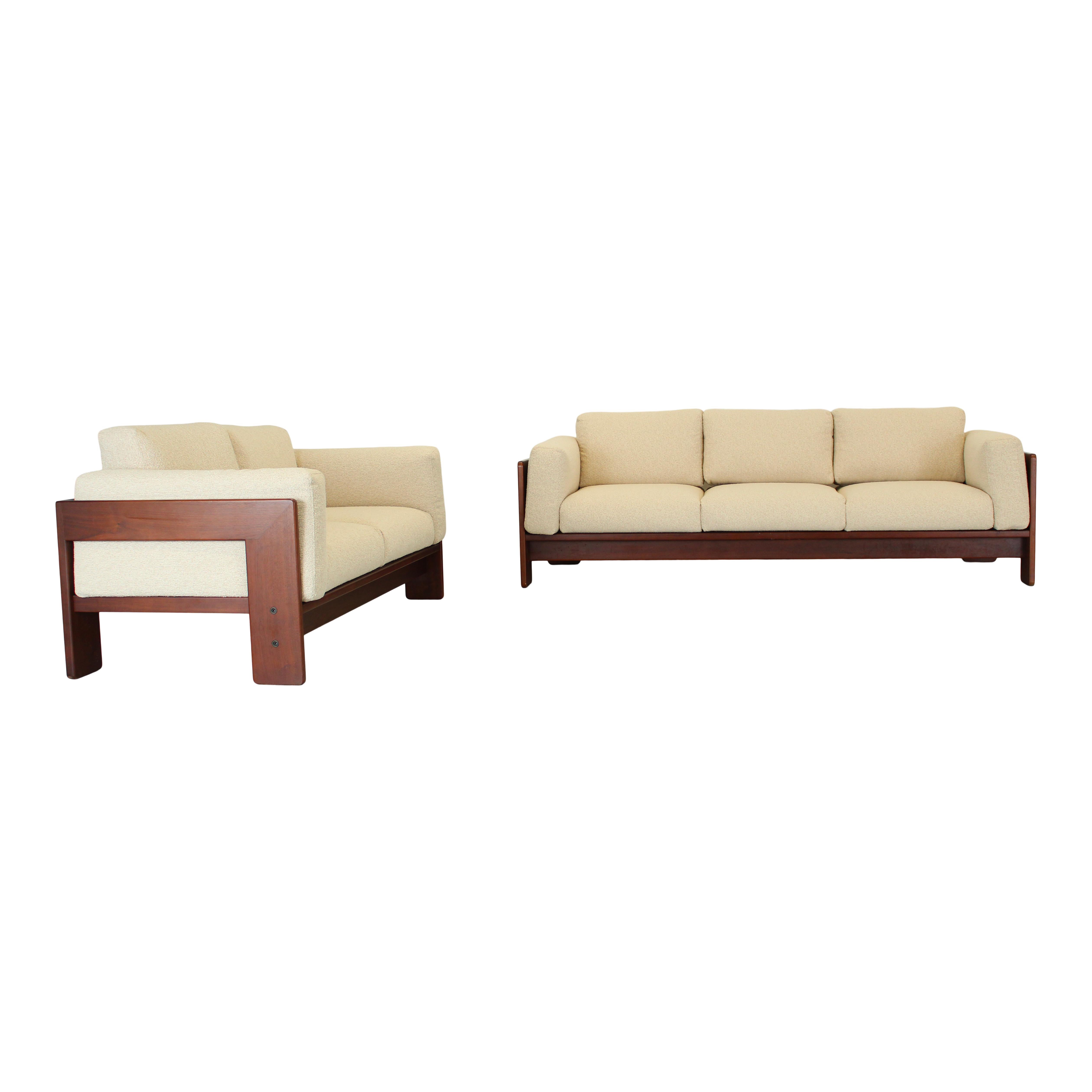 Afra & Tobia Scarpa Off-White Boucle Bastiano Three Seater Sofa for Gavina, 1966 en vente 3