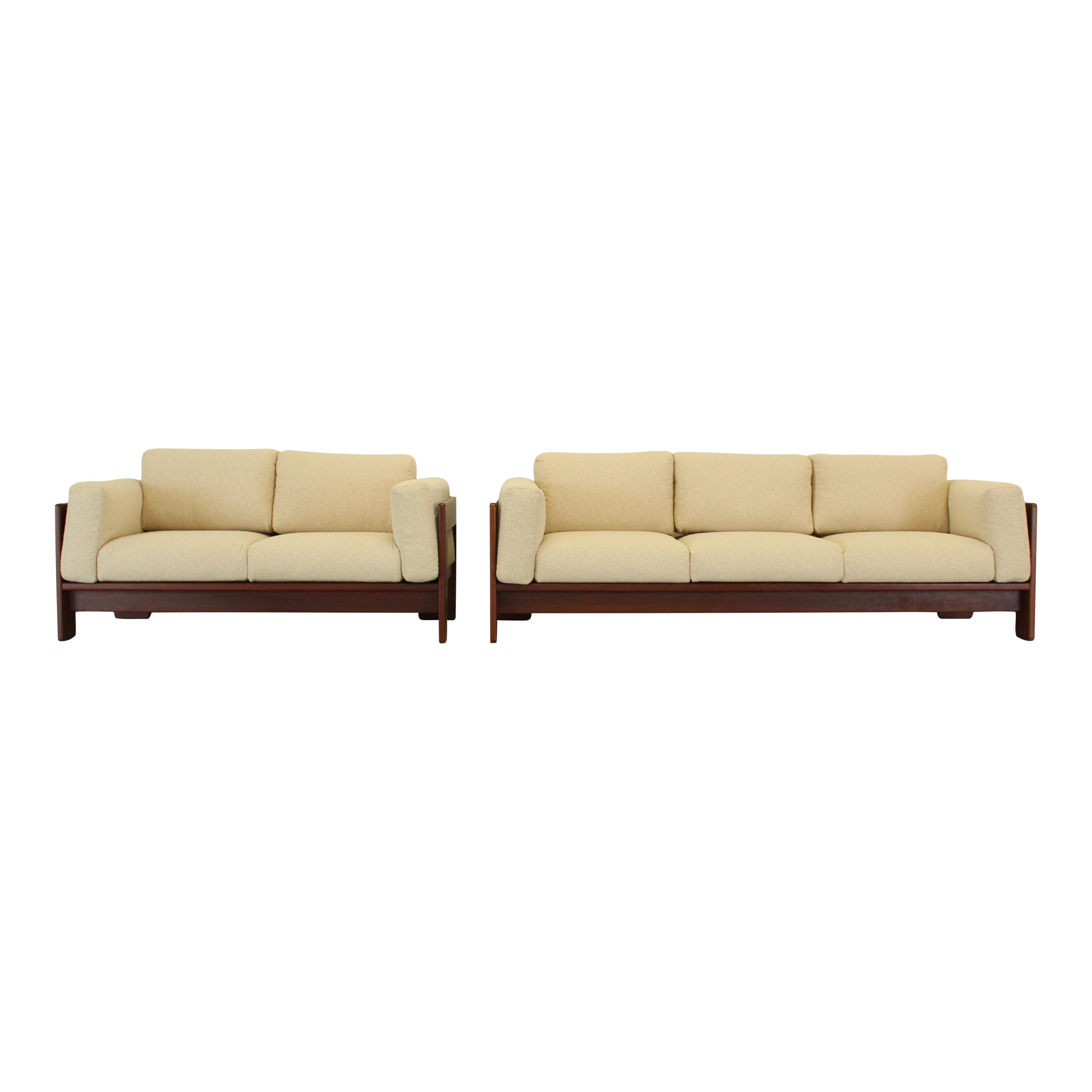 Afra & Tobia Scarpa Off-White Boucle Bastiano Three Seater Sofa for Gavina, 1966 en vente 4