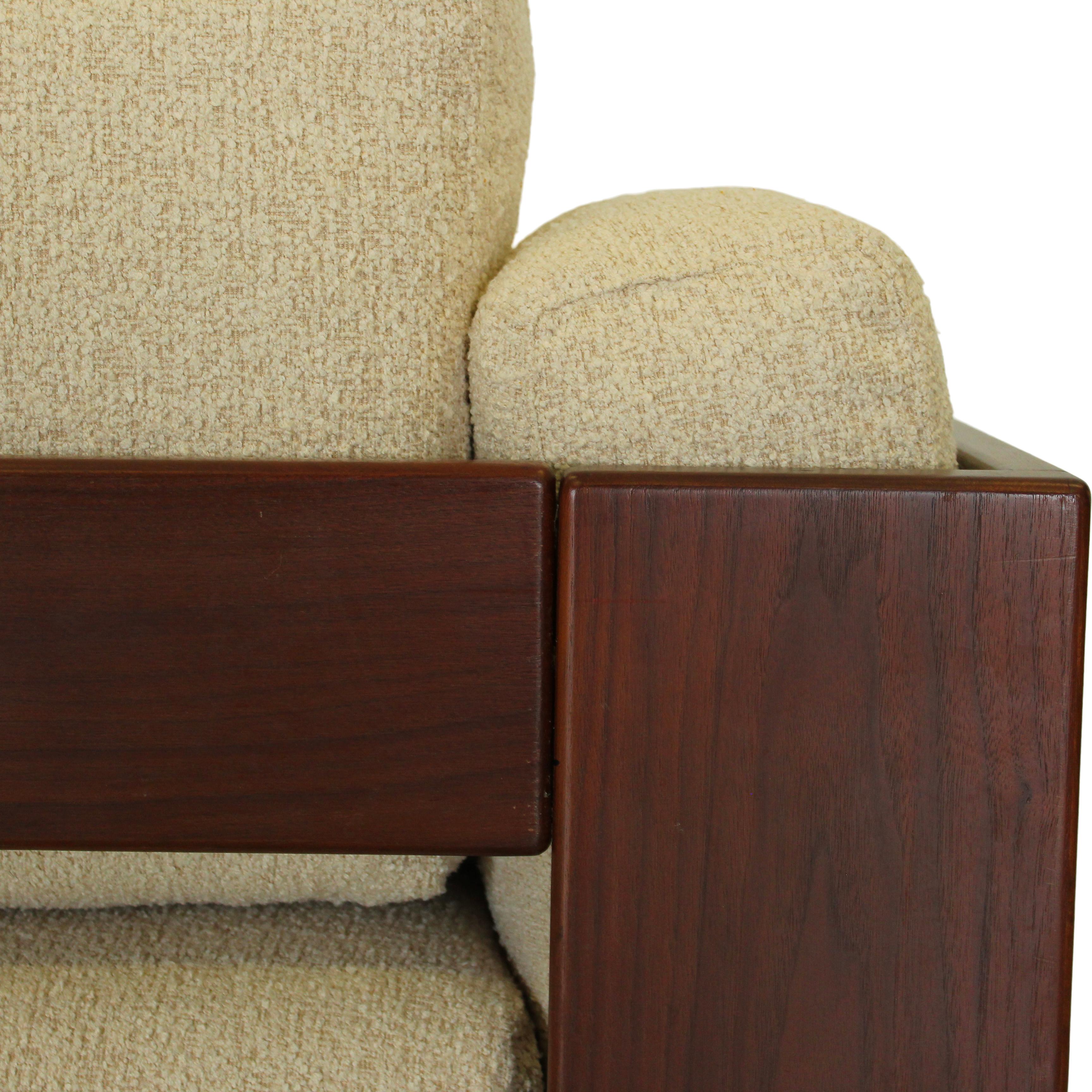 Afra & Tobia Scarpa Off-White Boucle Bastiano Three Seater Sofa for Gavina, 1966 en vente 5