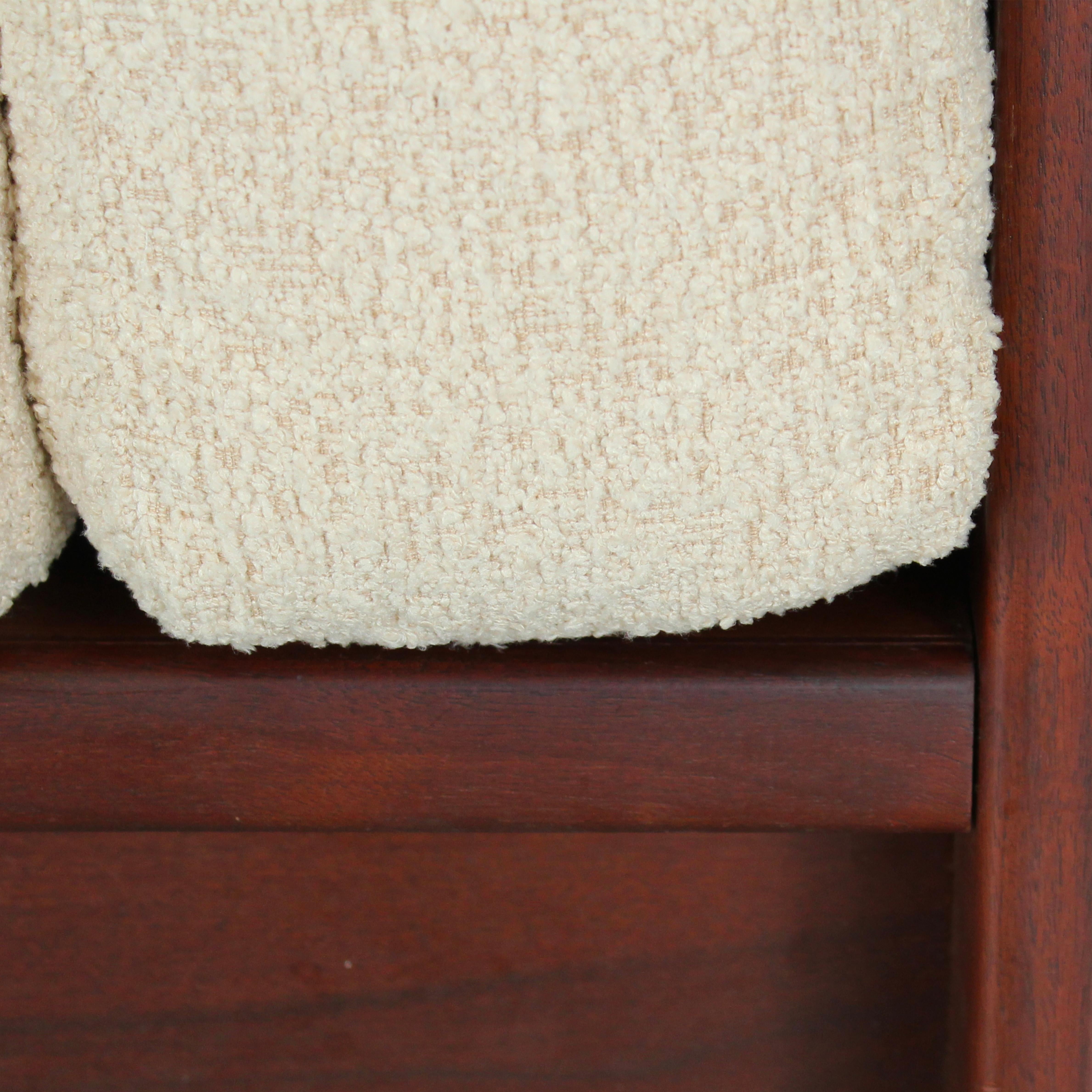 Afra & Tobia Scarpa Off-White Boucle Bastiano Three Seater Sofa for Gavina, 1966 en vente 12