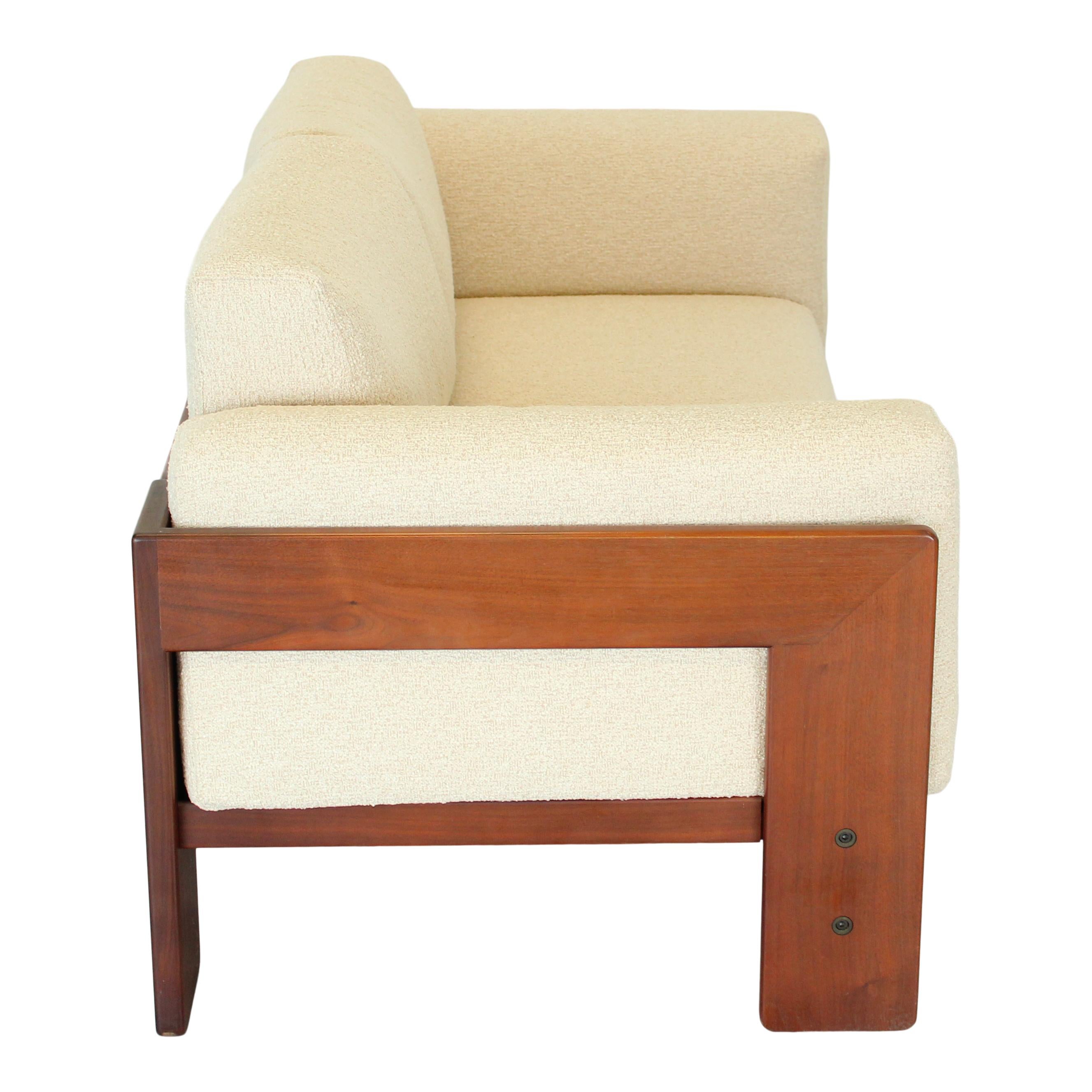 Afra & Tobia Scarpa Canapé deux places en bouclier blanc cassé Bastiano pour Gavina, 1966 Bon état - En vente à Vicenza, IT