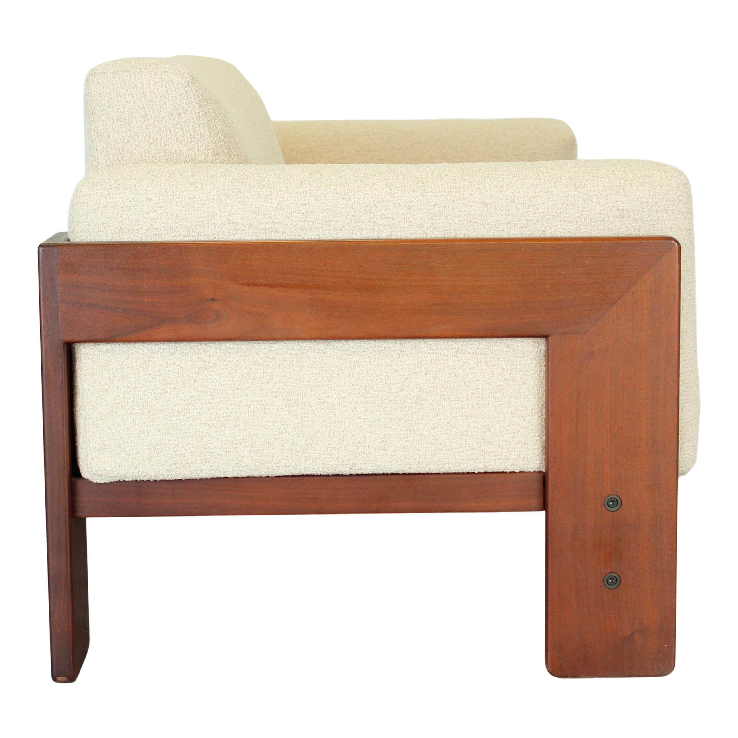 Milieu du XXe siècle Afra & Tobia Scarpa Canapé deux places en bouclier blanc cassé Bastiano pour Gavina, 1966 en vente