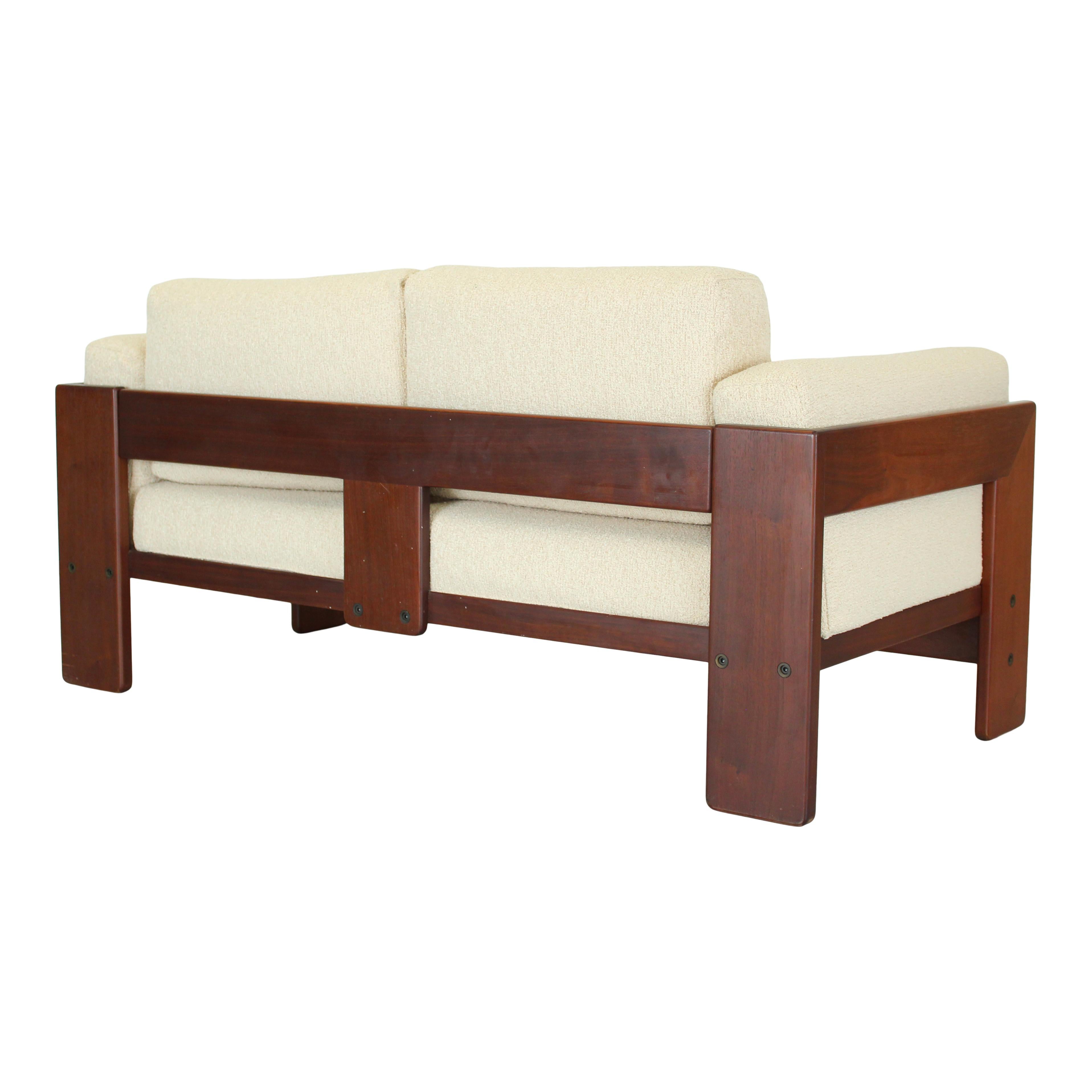 Afra & Tobia Scarpa Canapé deux places en bouclier blanc cassé Bastiano pour Gavina, 1966 en vente 1