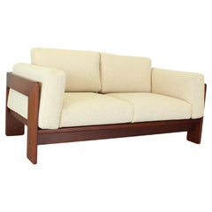Afra & Tobia Scarpa Off-White Boucle Bastiano Zweisitzersofa für Gavina, 1966