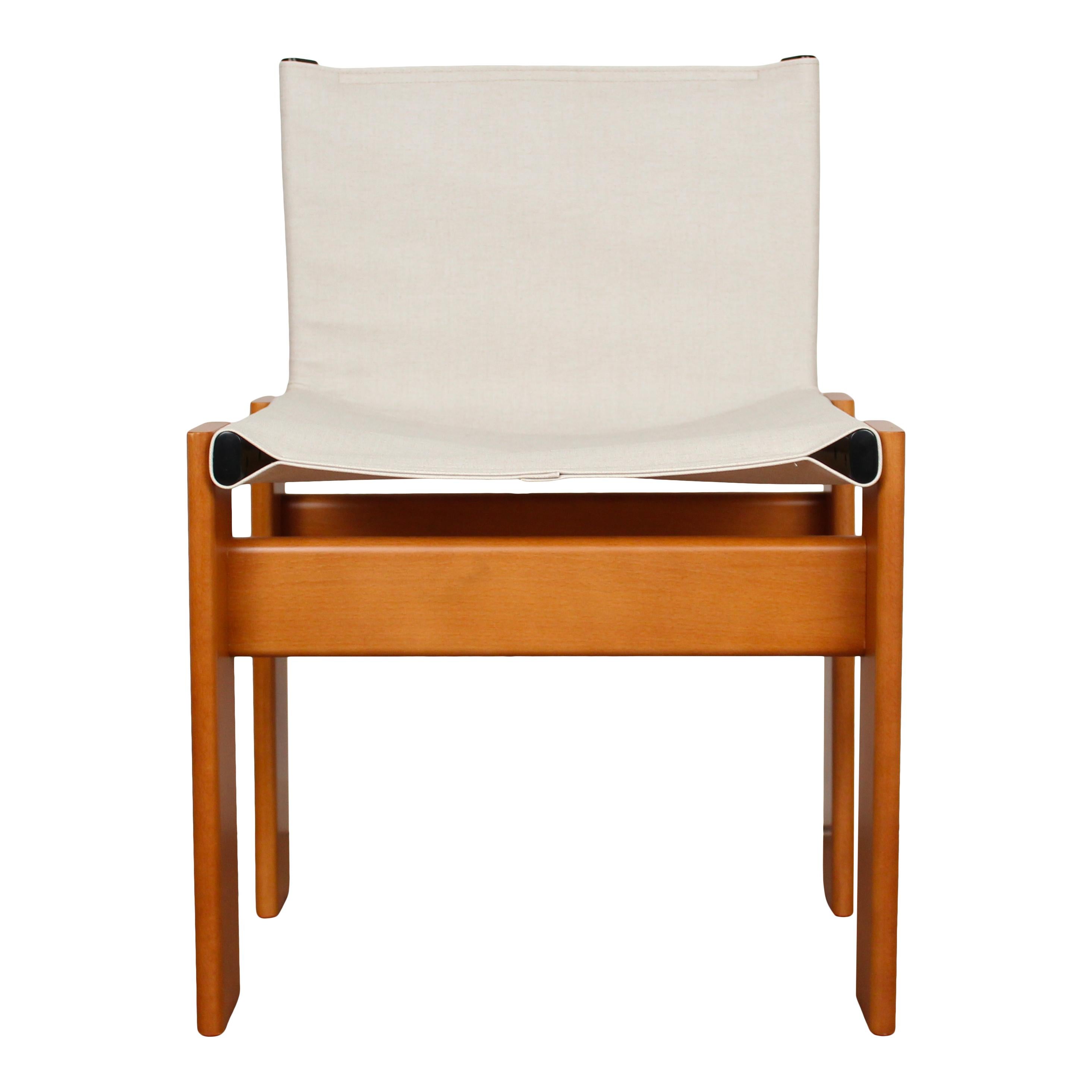 Afra & Tobia Scarpa Sedia da pranzo Monk in tela bianca per Molteni, Set di 6 in vendita 4