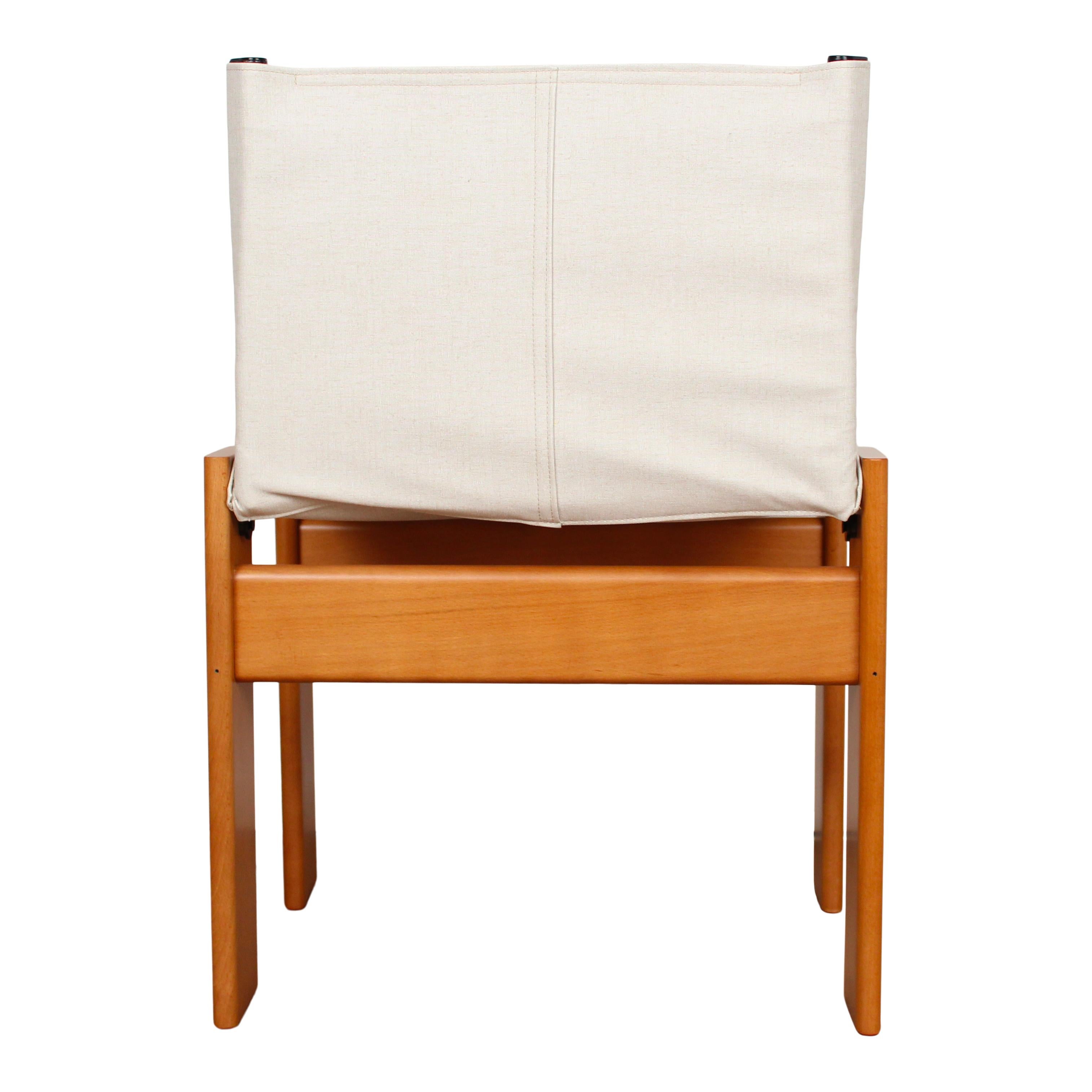Afra & Tobia Scarpa Sedia da pranzo Monk in tela bianca per Molteni, Set di 6 in vendita 9