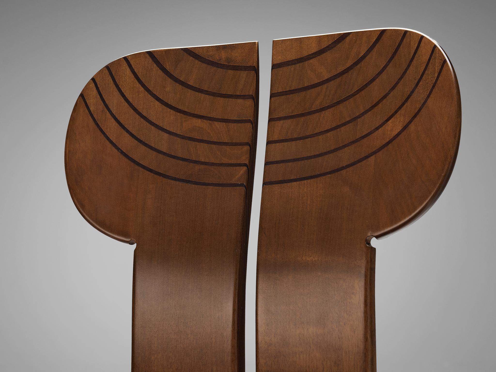 Afra & Tobia Scarpa Pair of 'Africa' Dining Chairs In Good Condition For Sale In Waalwijk, NL