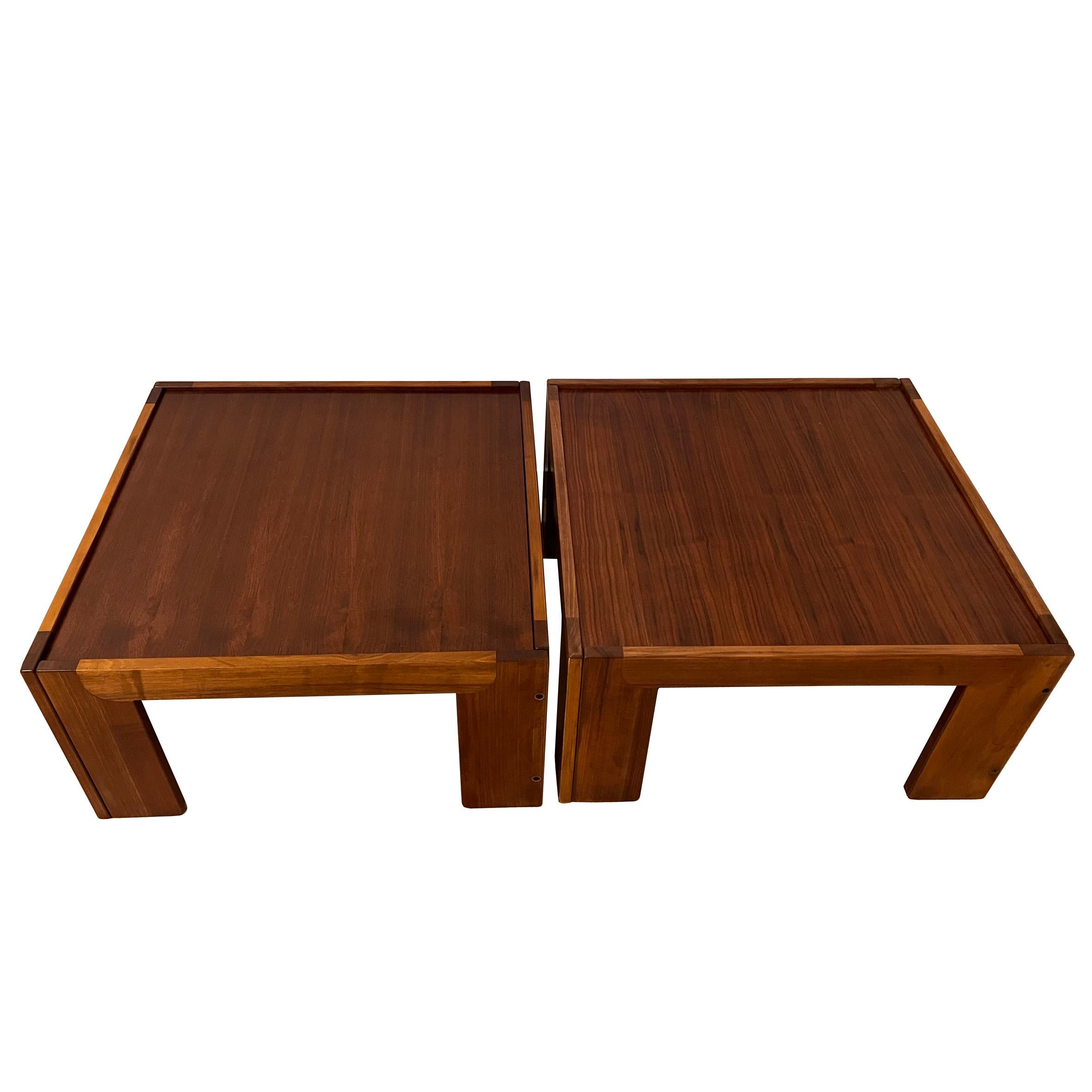 Afra & Tobia Scarpa, Paar niedrige Tische, Modell 771, Cassina, 1960er Jahre (Moderne) im Angebot
