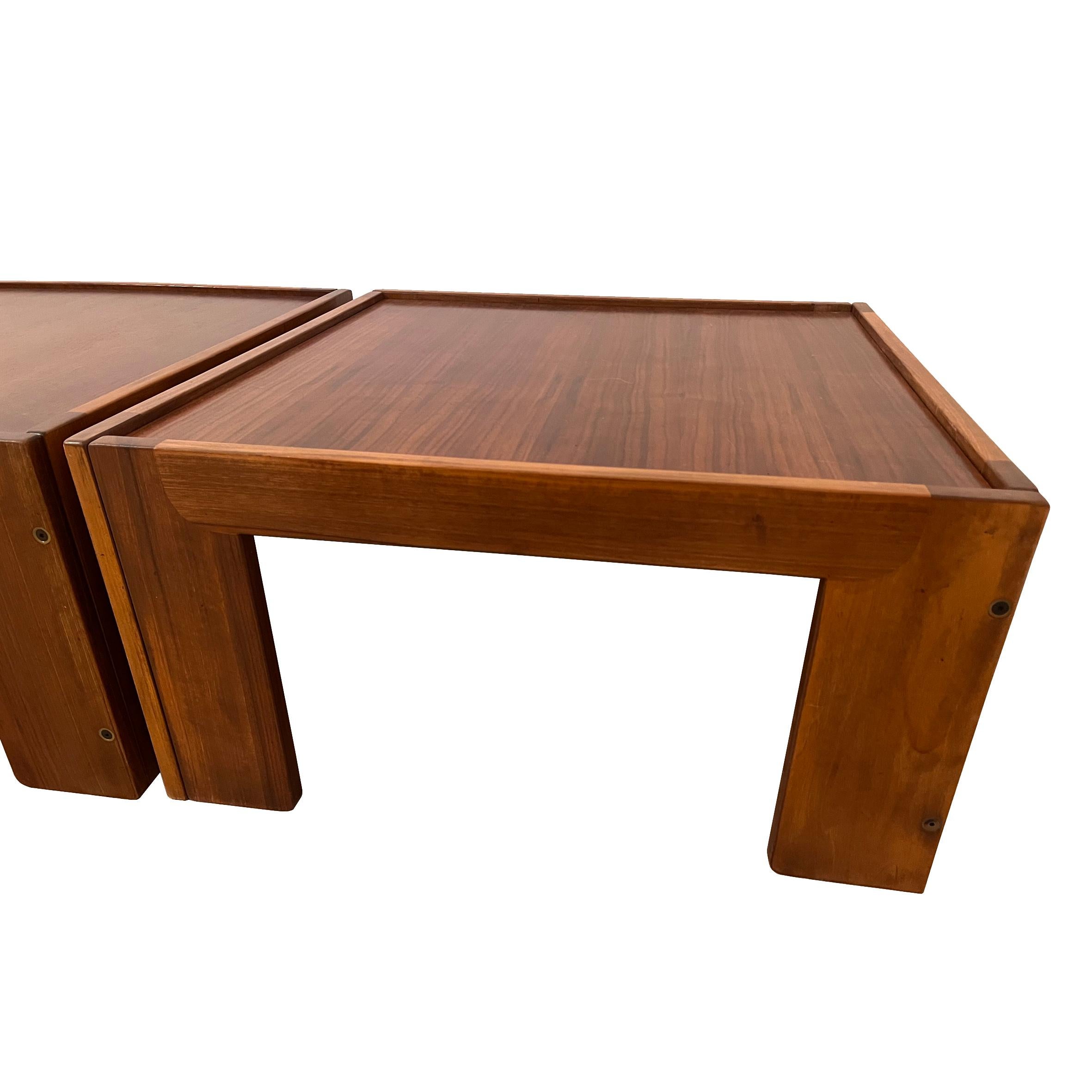 Afra & Tobia Scarpa, Paar niedrige Tische, Modell 771, Cassina, 1960er Jahre (Mitte des 20. Jahrhunderts) im Angebot