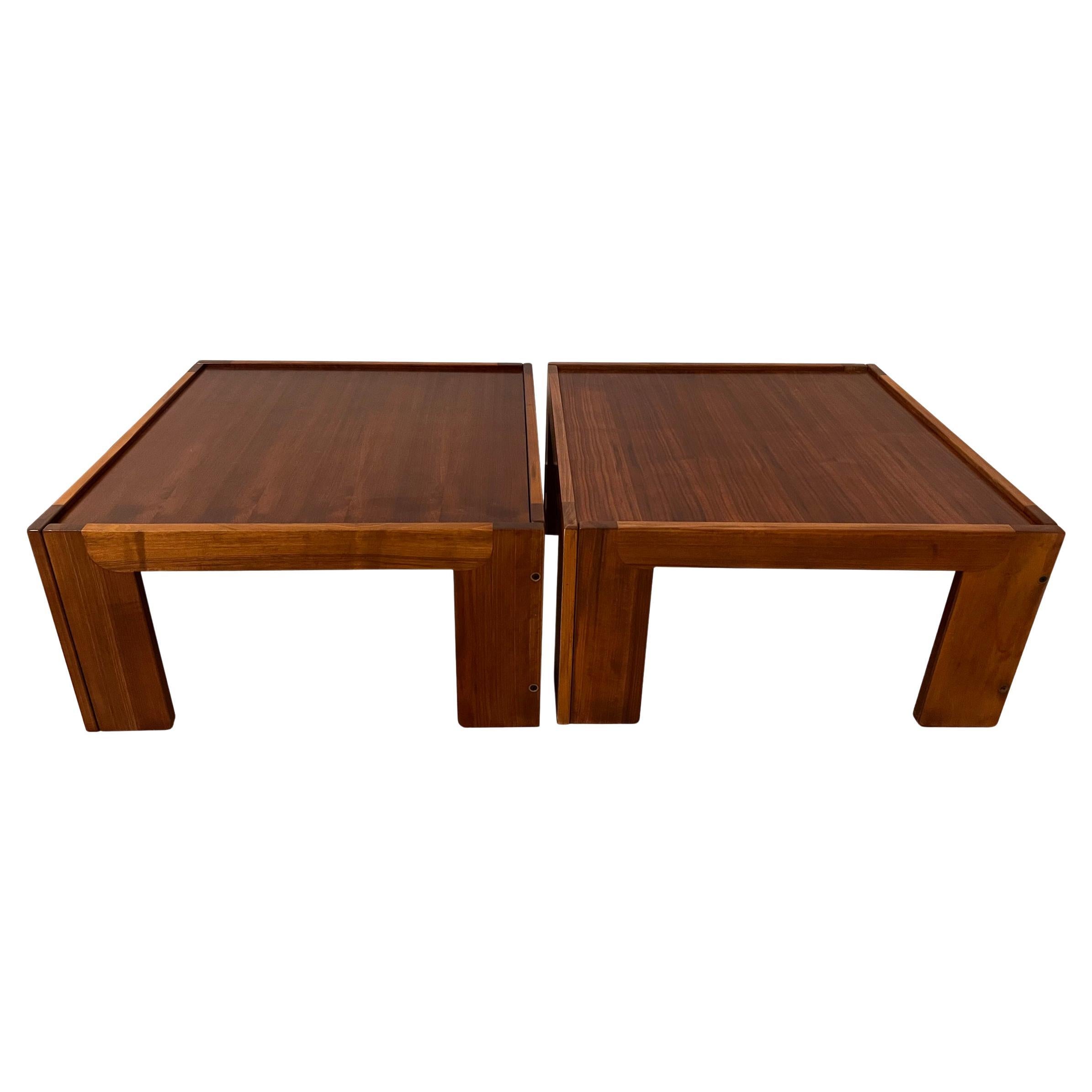 Afra & Tobia Scarpa, Paar niedrige Tische, Modell 771, Cassina, 1960er Jahre