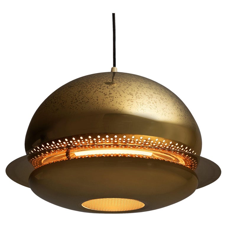 Afra and Tobia Scarpa Pendant Lamp 'Nictea' in Patinated Brass For Sale at  1stDibs