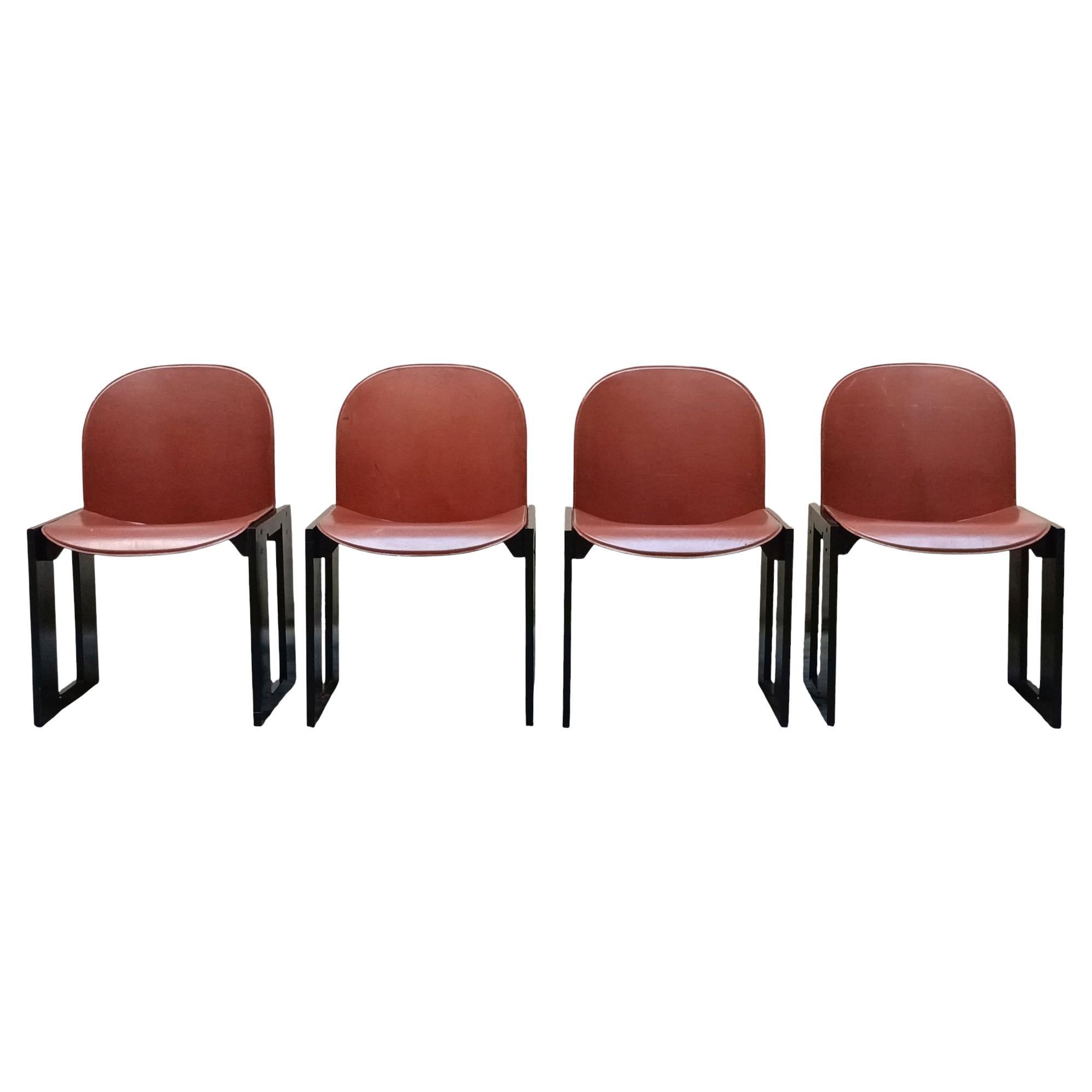 Afra 
Tobia Scarpa per B&B Italia Set di 4 Sedie "Dialogo", Italia 1970s in vendita