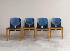Afra & Tobia Scarpa Set of Four 121 Chairs by Cassina 1960s Italy