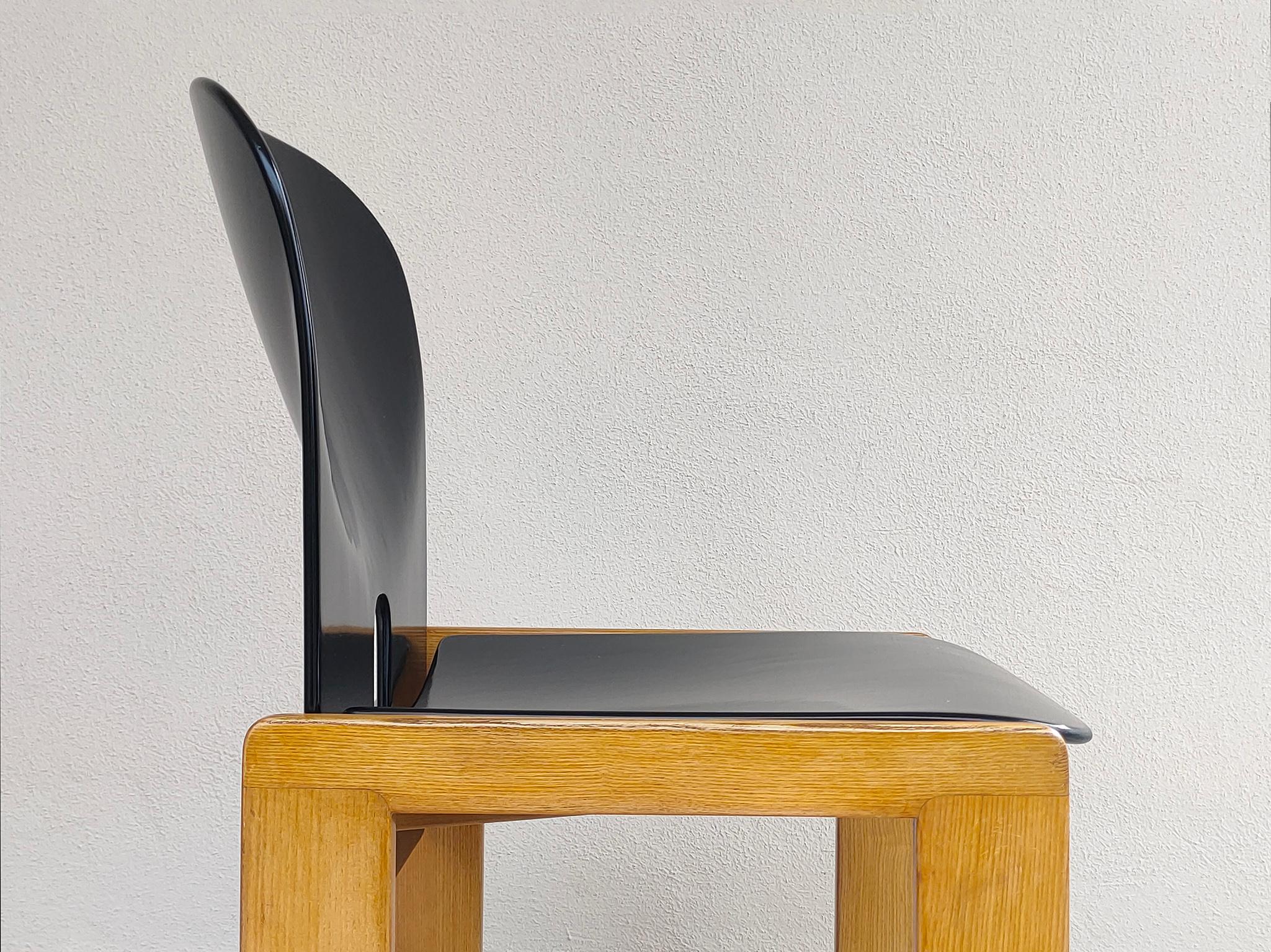 Frassino Afra & Tobia Scarpa Set di quattro sedie 121 di Cassina 1960s Italy in vendita