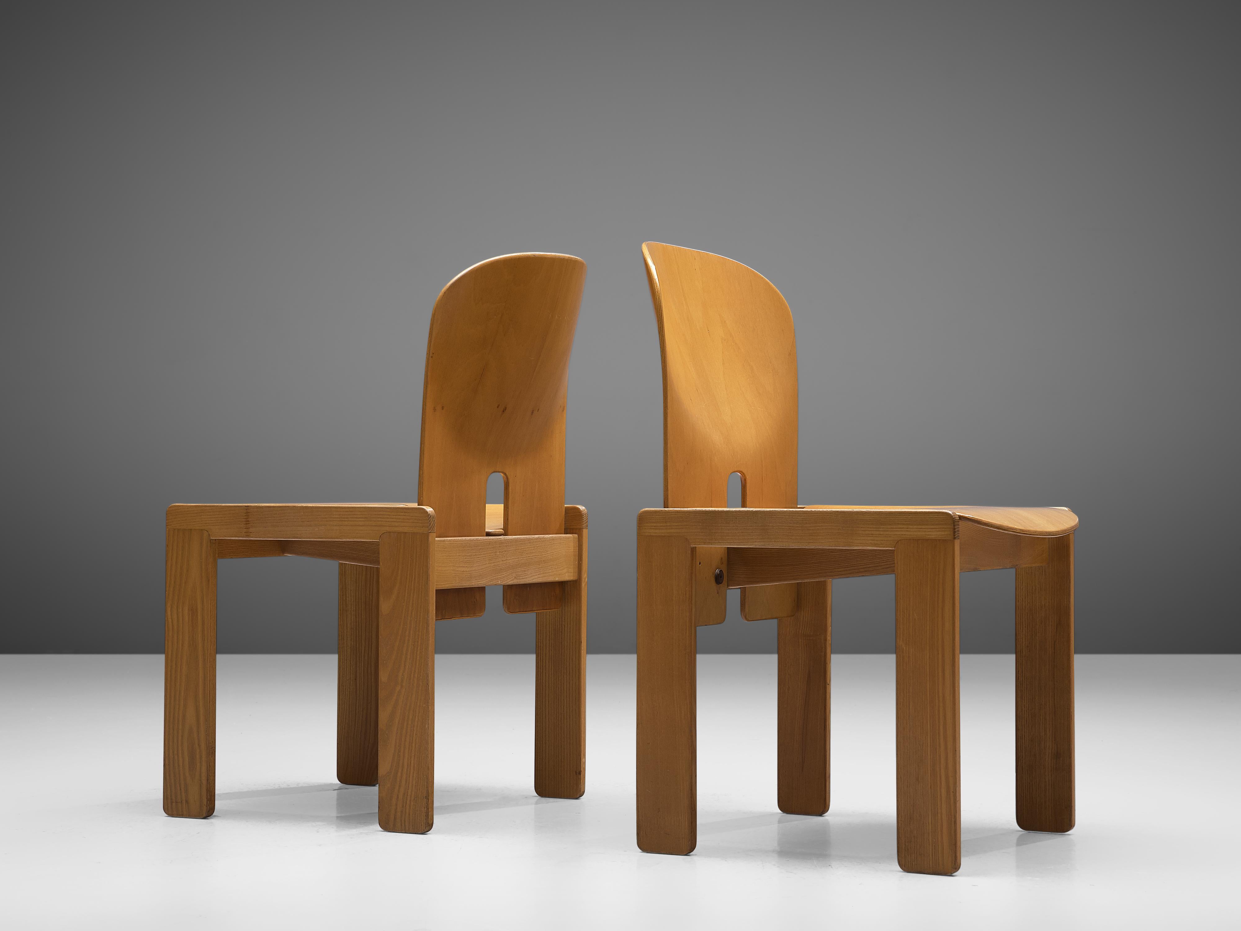 Afra & Tobia Scarpa Set of Four '121' Dining Chairs in Maple and Ash 2
