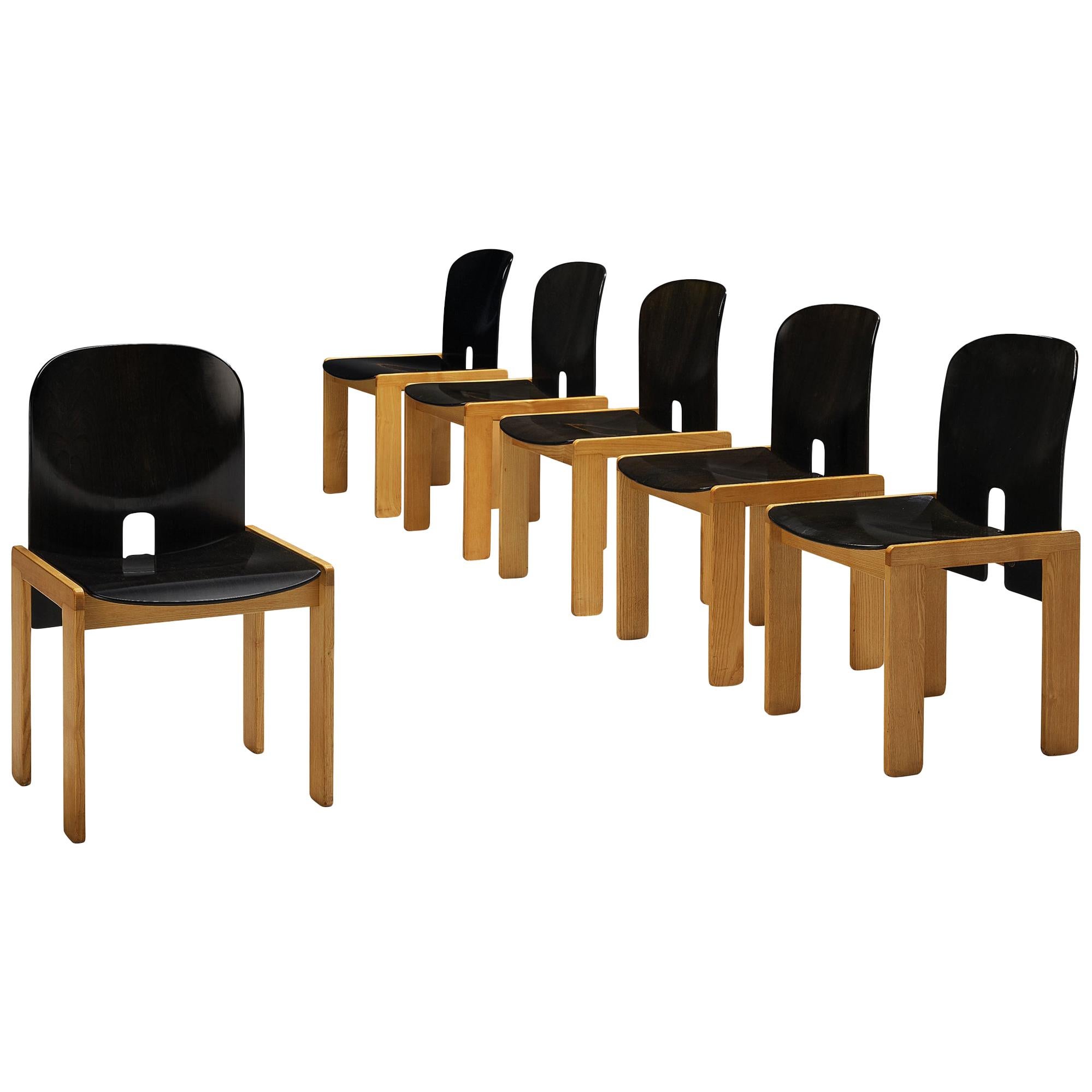 Afra & Tobia Scarpa Set of Six '121' Dining Chairs
