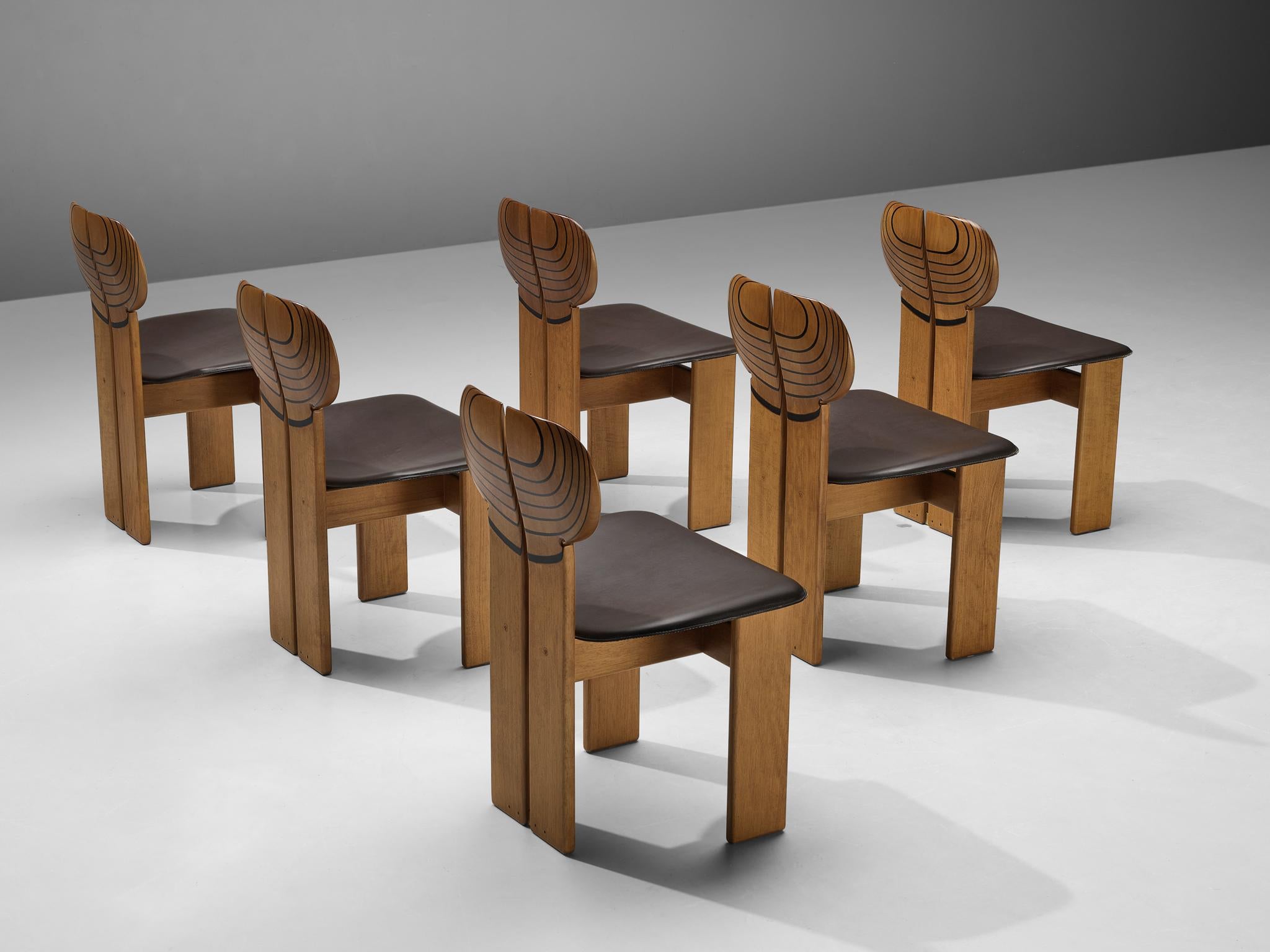 Afra & Tobia Scarpa Set of Six 'Africa' Dining Chairs 4