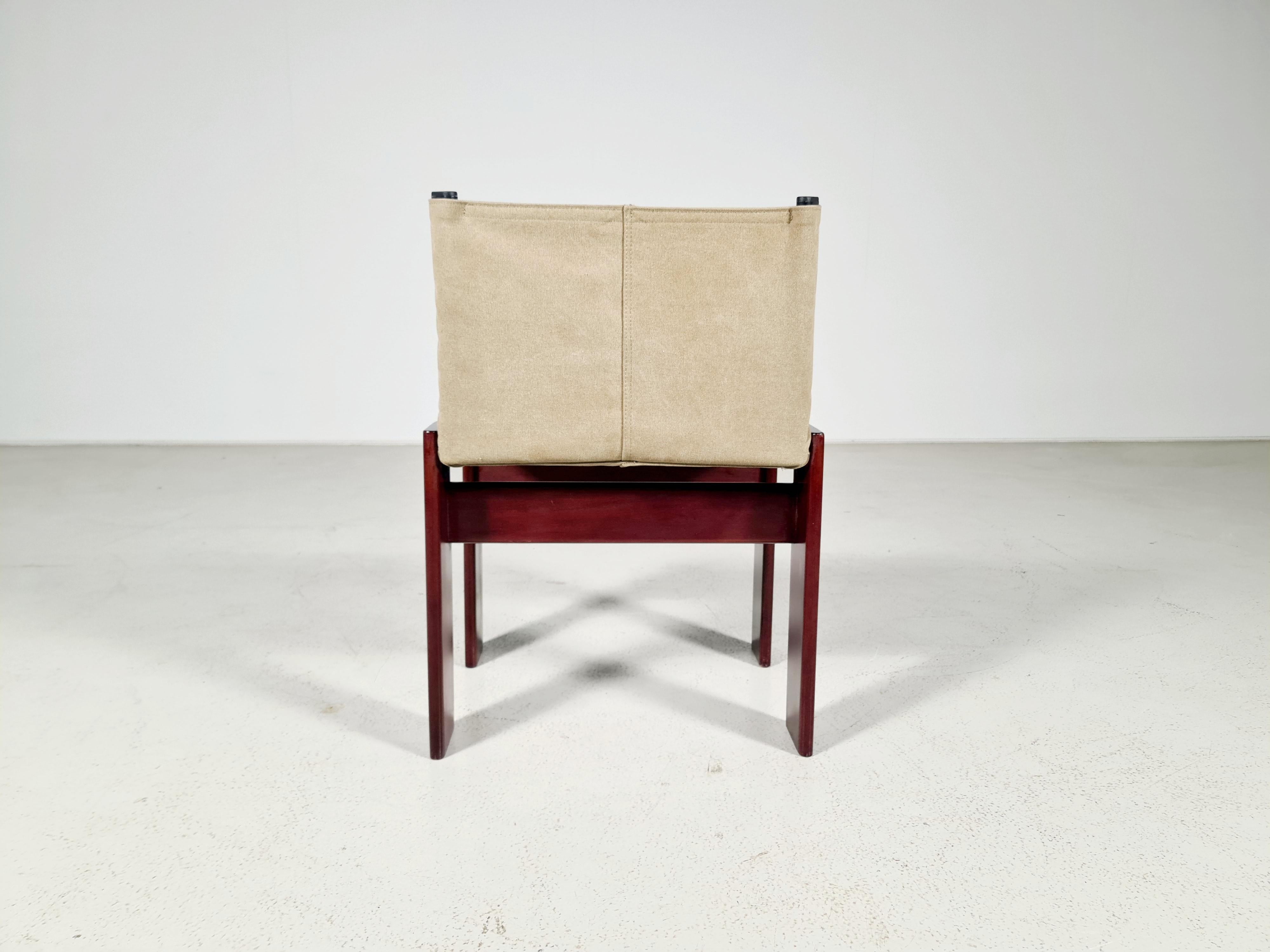 Afra & Tobia Scarpa Set of 8 'Monk' Dining Chairs, 1970s 1