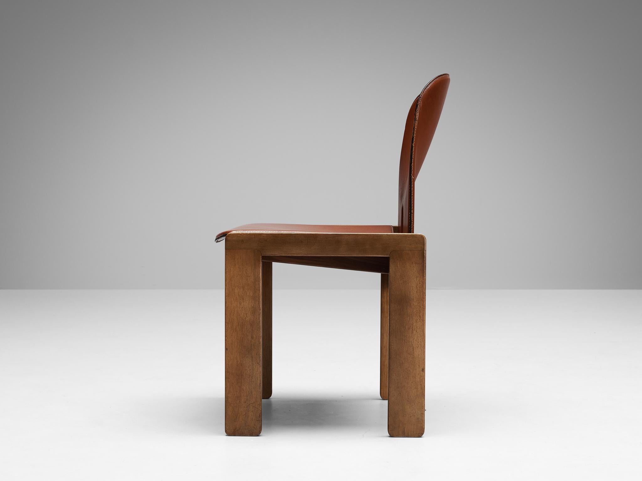 Afra & Tobia Scarpa Set of Ten '121' Dining Chairs in Leather 3