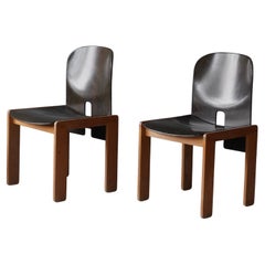 Beistellstuhl, Nussbaum, lackiertes Holz, Cassina, Italien, 1960er Jahre, von Afra & Tobia Scarpa
