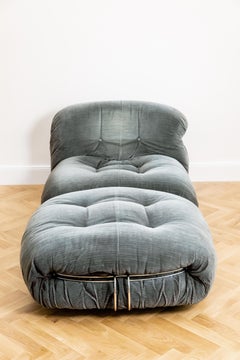 Afra & Tobia Scarpa "Soriana" Poltrona con poggiapiedi per Cassina, Italia