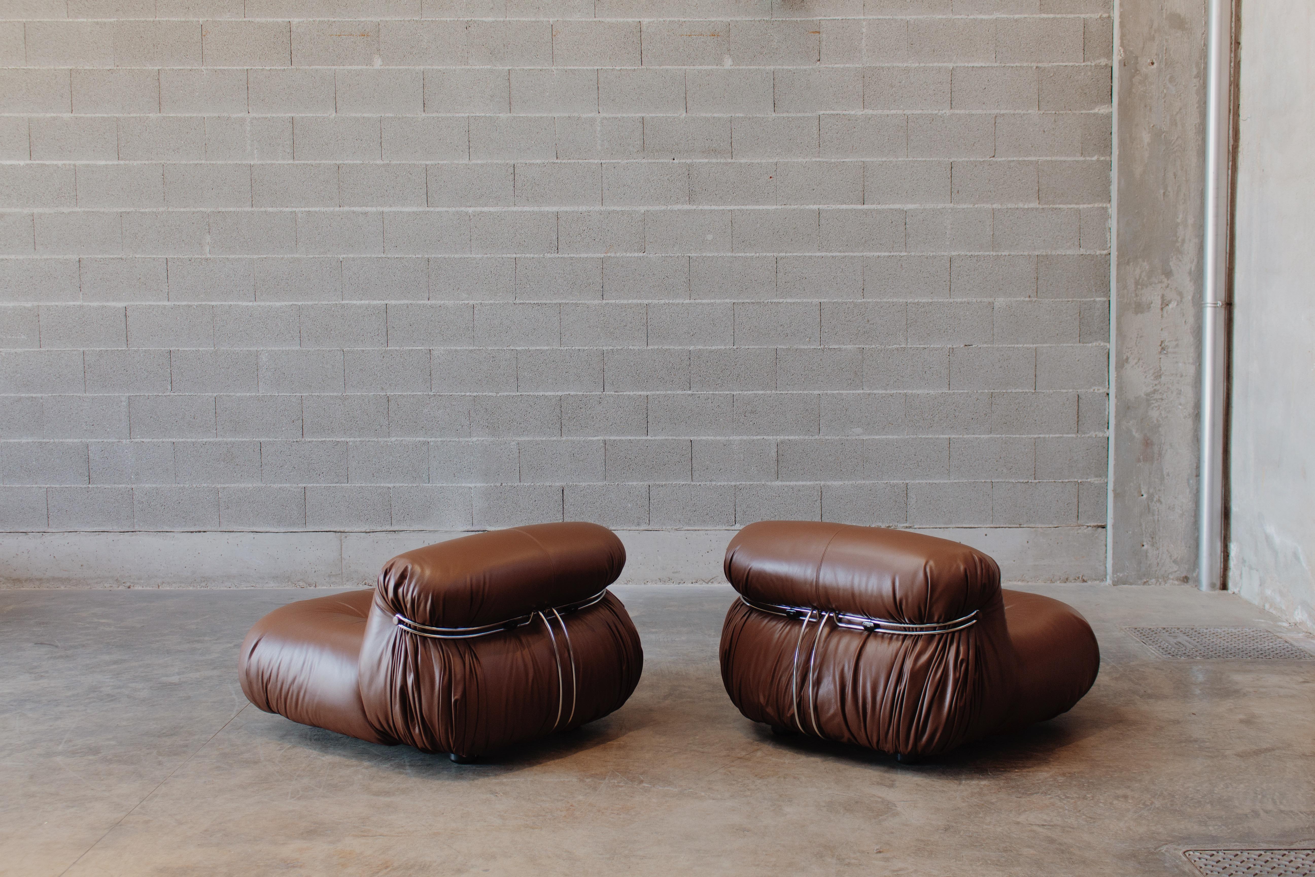 Cuir Chaises Afra & Tobia Scarpa 