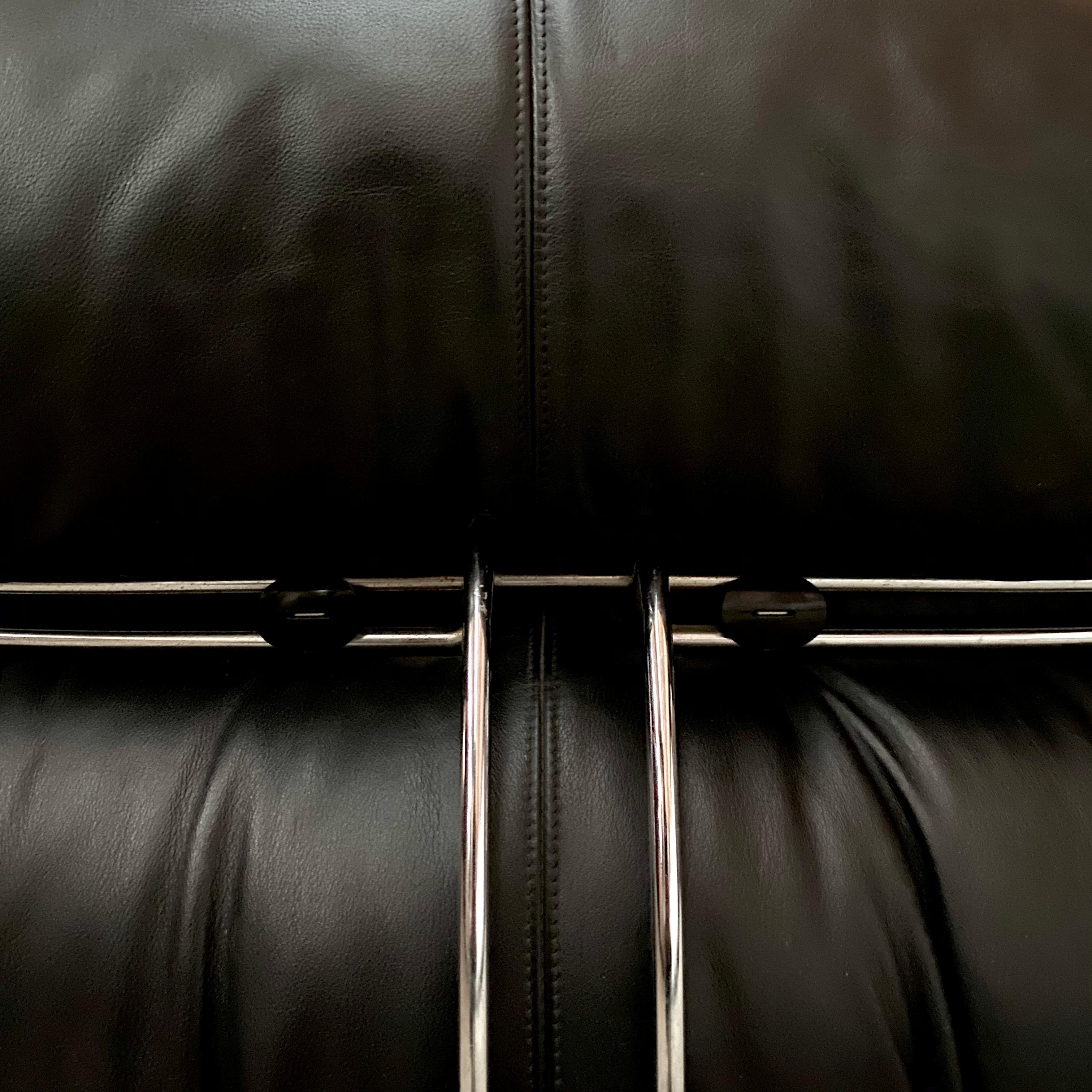 Mid-20th Century Afra & Tobia Scarpa “Soriana” Chair for Cassina, Black Leather, 1969, Set of 1 For Sale