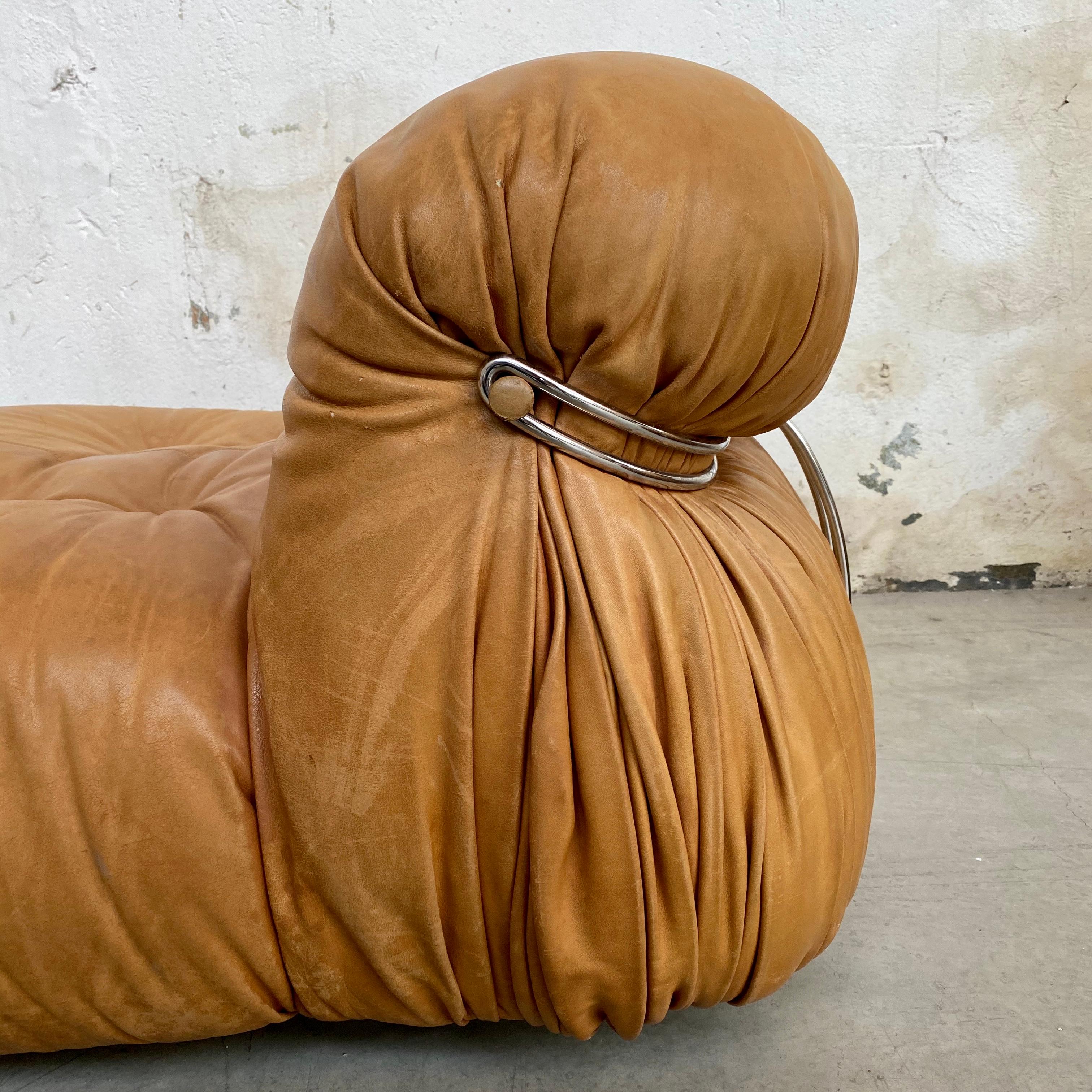 Afra & Tobia Scarpa “Soriana” Leather Chairs for Cassina, 1969 8