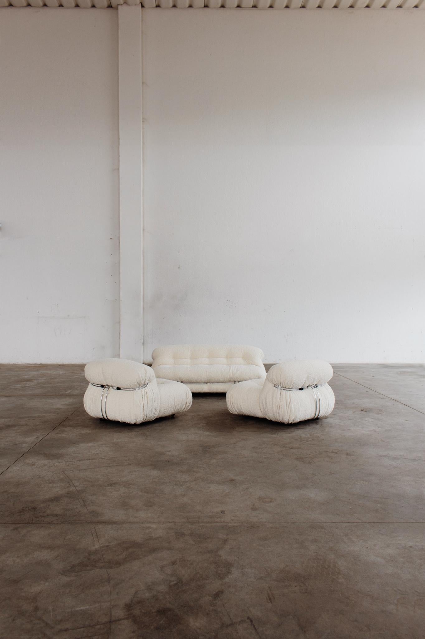 Ensemble de salon Afra & Tobia Scarpa Soriana pour Cassina, 1969 en vente 9