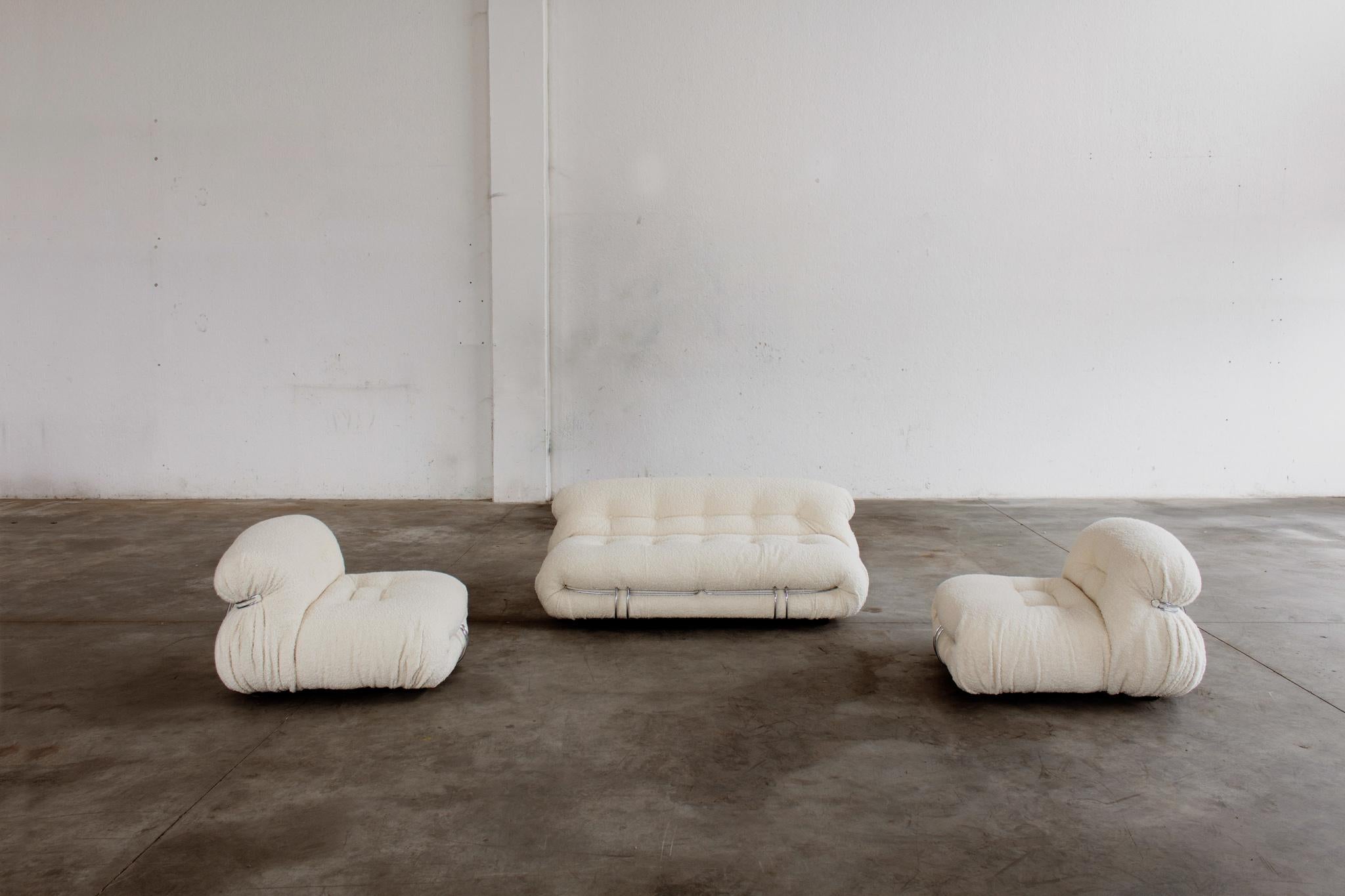 Afra & Tobia Scarpa “Soriana” Living Room Set for Cassina, 1969 For Sale 5