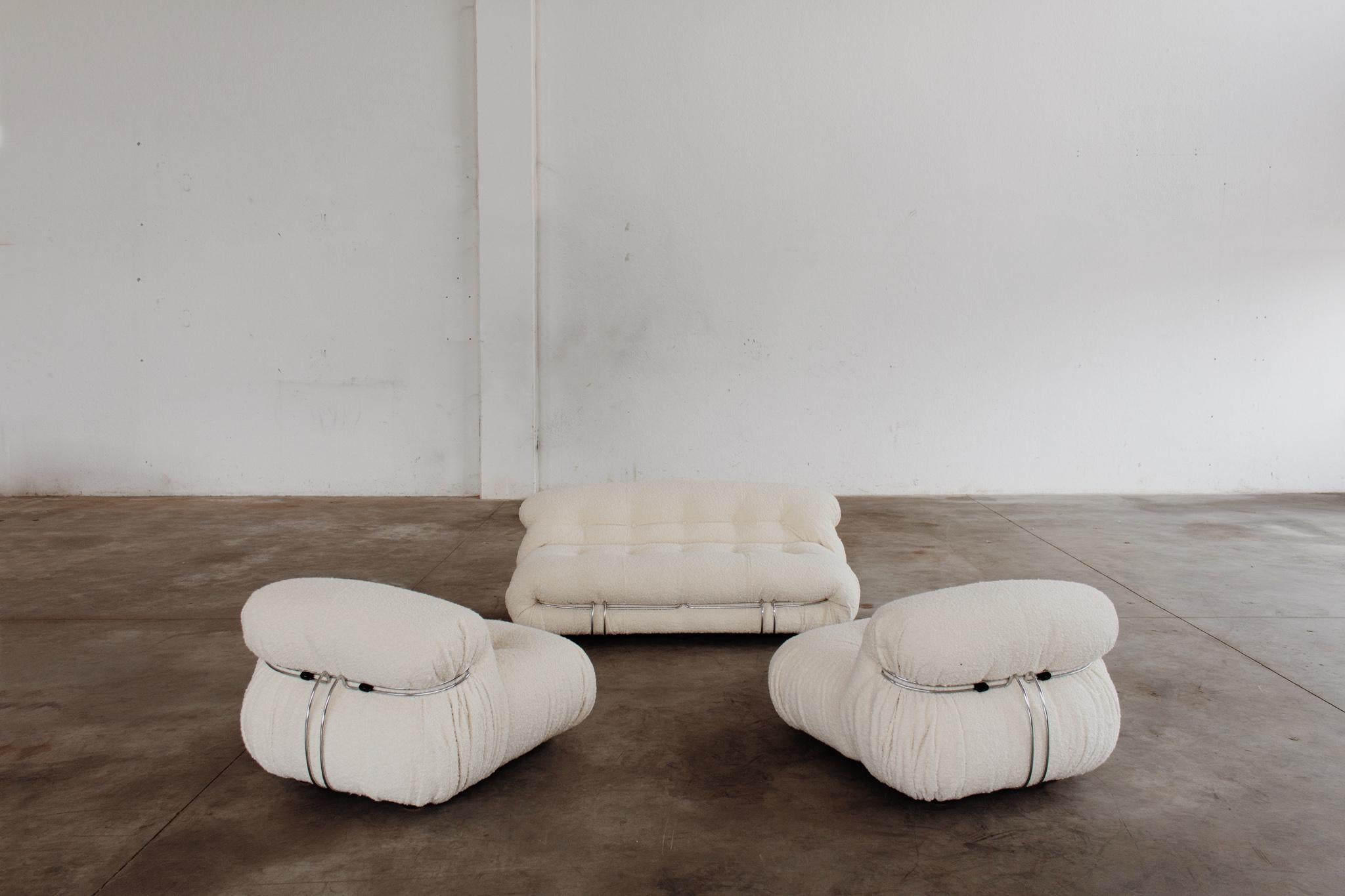 Ensemble de salon Afra & Tobia Scarpa Soriana pour Cassina, 1969 en vente 1