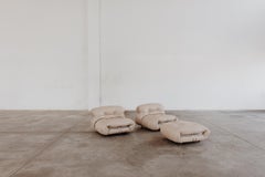 Afra & Tobia Scarpa "Soriana" Lounge Set for Cassina, Sand Beige, 1969, Set of 3