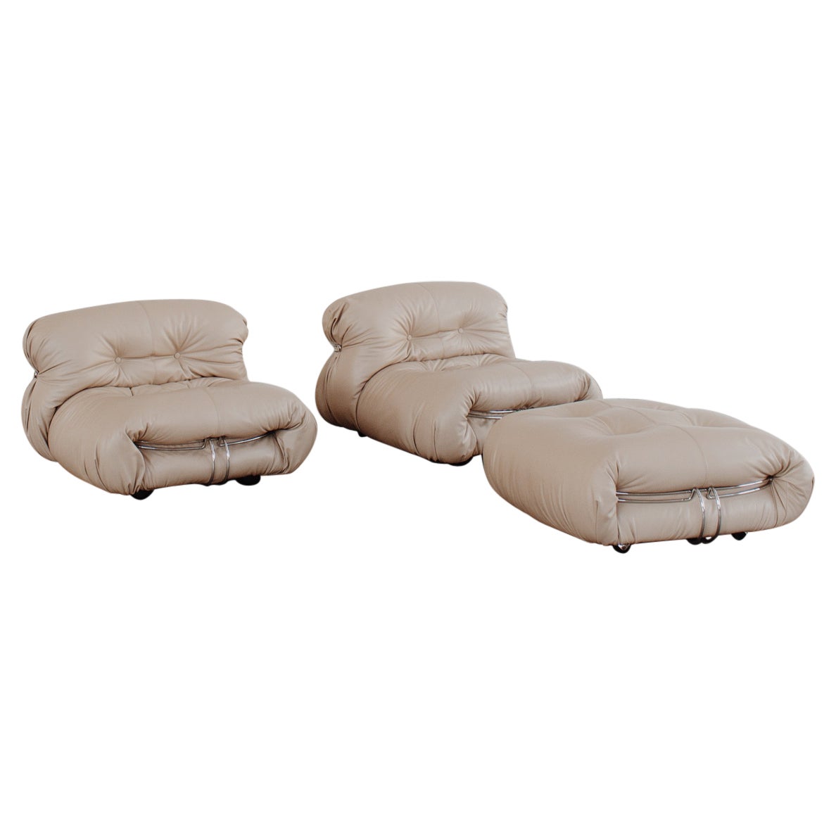 Set da salotto "Soriana" di Afra & Tobia Scarpa per Cassina, 1969, Set di 3 in vendita