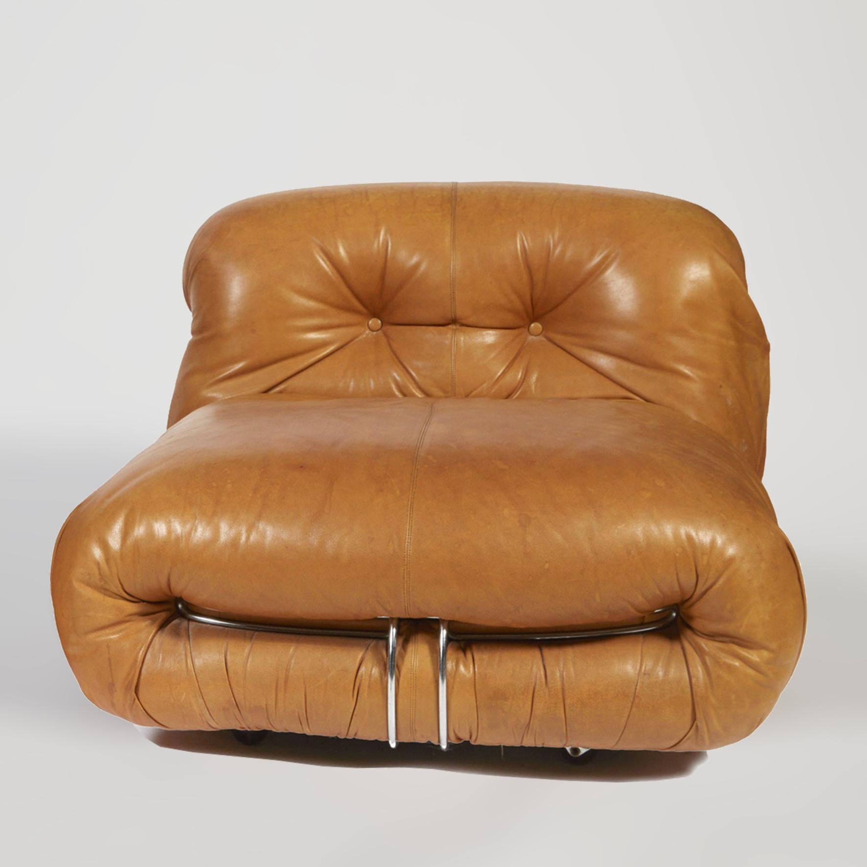 Mid-Century Modern Afra & Tobia Scarpa, Soriana Lounge Chair, Cassina, 1970s