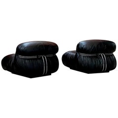 Afra & Tobia Scarpa “Soriana” Lounge Chairs for Cassina, 1969