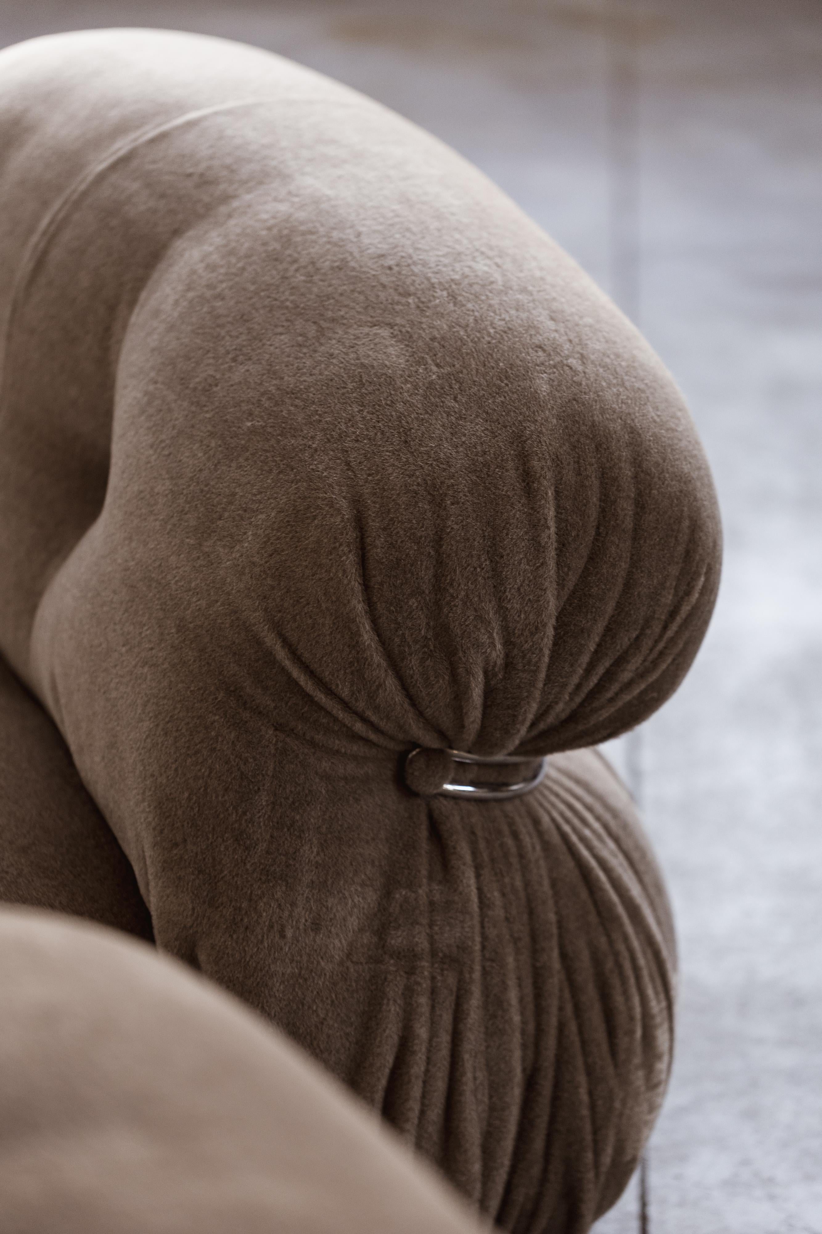 Afra & Tobia Scarpa Soriana-Stühle für Cassina, Alpakawolle, 1969, 2er-Set, Set im Angebot 3
