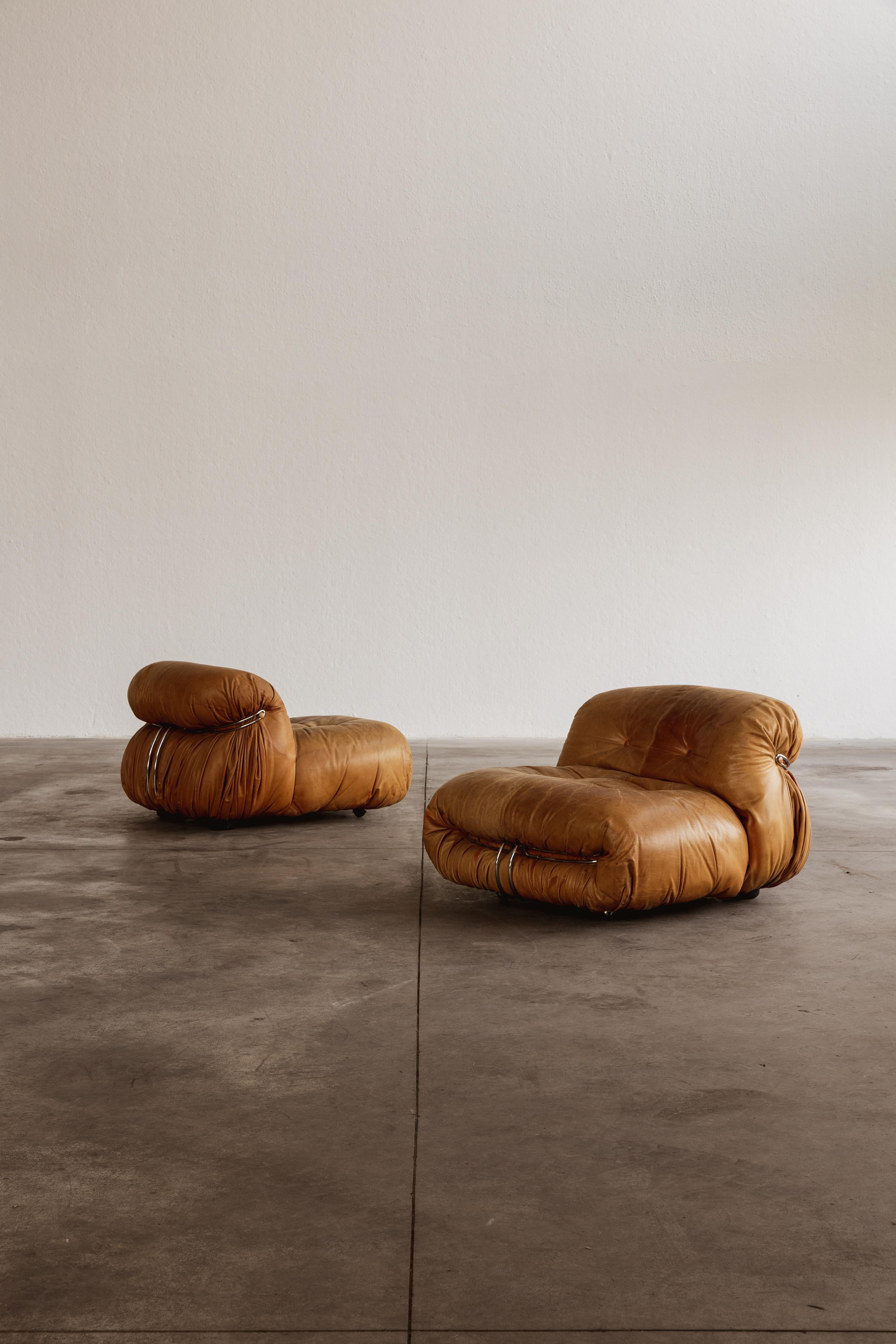 Loungesessel „Soriana“ von Afra & Tobia Scarpa für Cassina, 1969, 2er-Set im Angebot 7