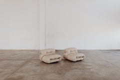 Afra & Tobia Scarpa "Soriana" Chairs for Cassina, Sand Beige, 1969, Set of 2