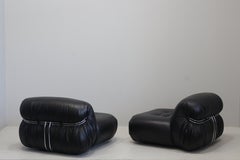 Afra & Tobia Scarpa "Soriana" Lounge Chairs for Cassina, 1969, Set of 2