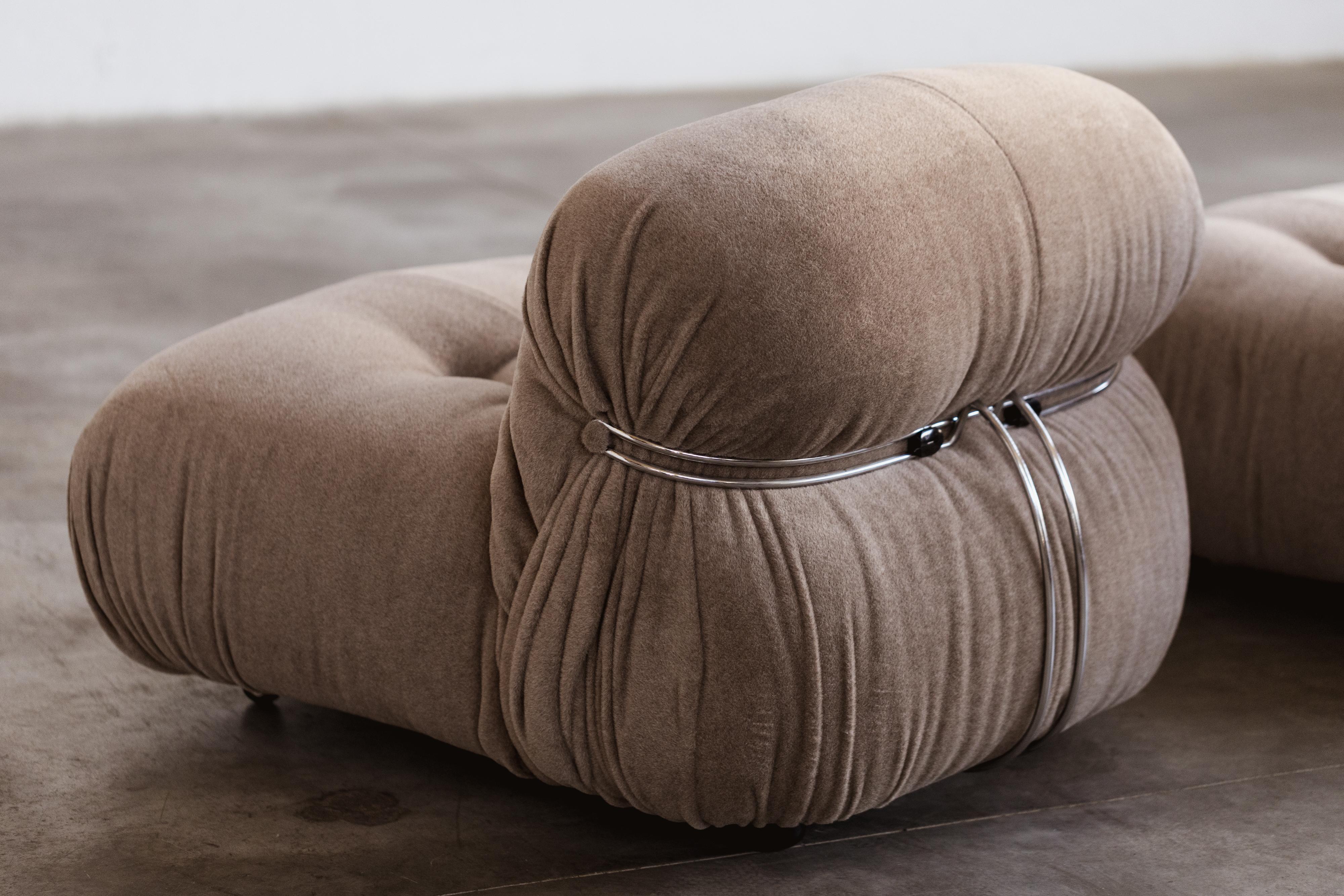 Afra & Tobia Scarpa Soriana-Stühle für Cassina, Alpakawolle, 1969, 2er-Set, Set (Moderne der Mitte des Jahrhunderts) im Angebot