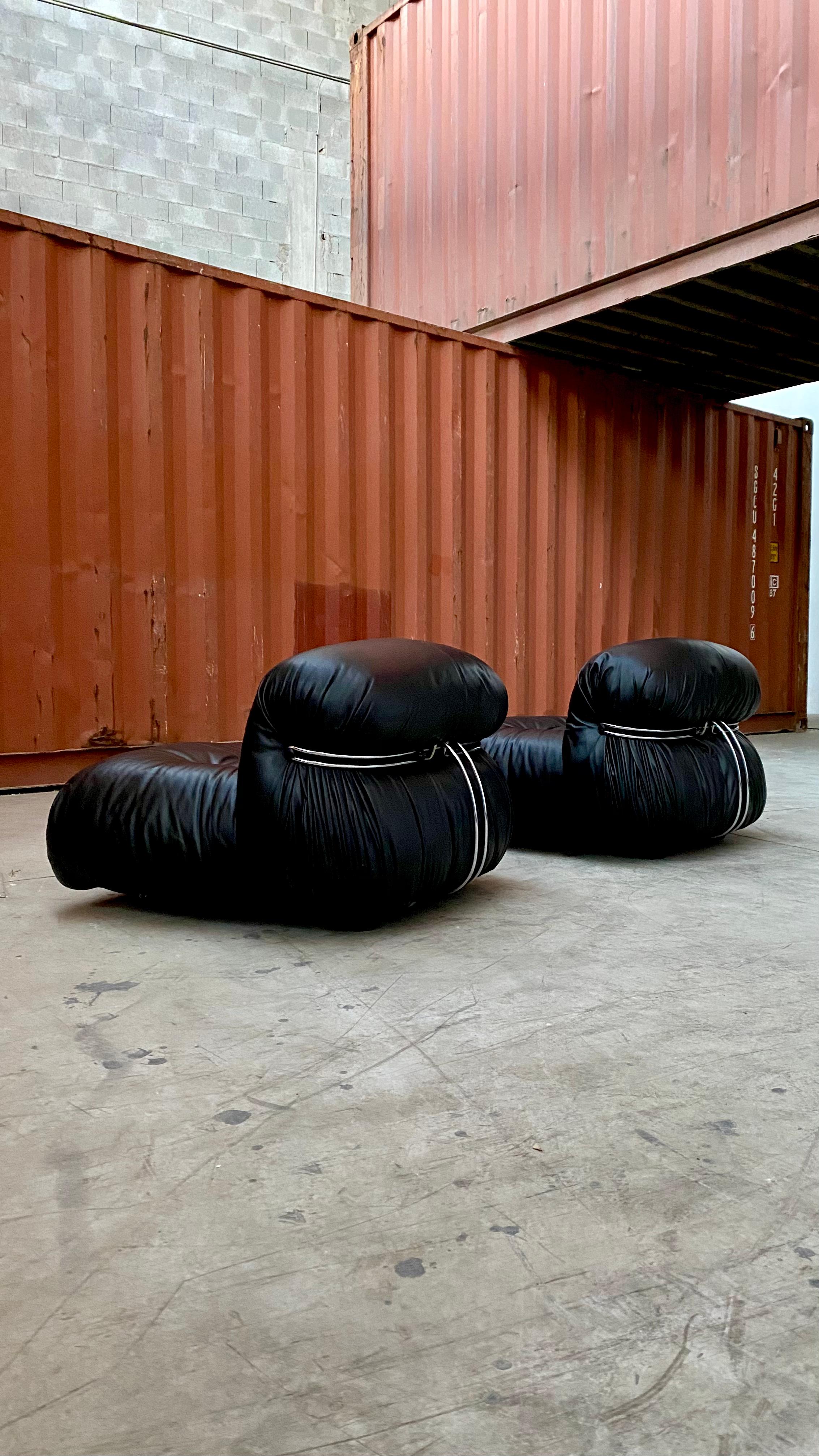 Loungesessel „Soriana“ von Afra & Tobia Scarpa für Cassina, 1969, 2er-Set im Angebot 2