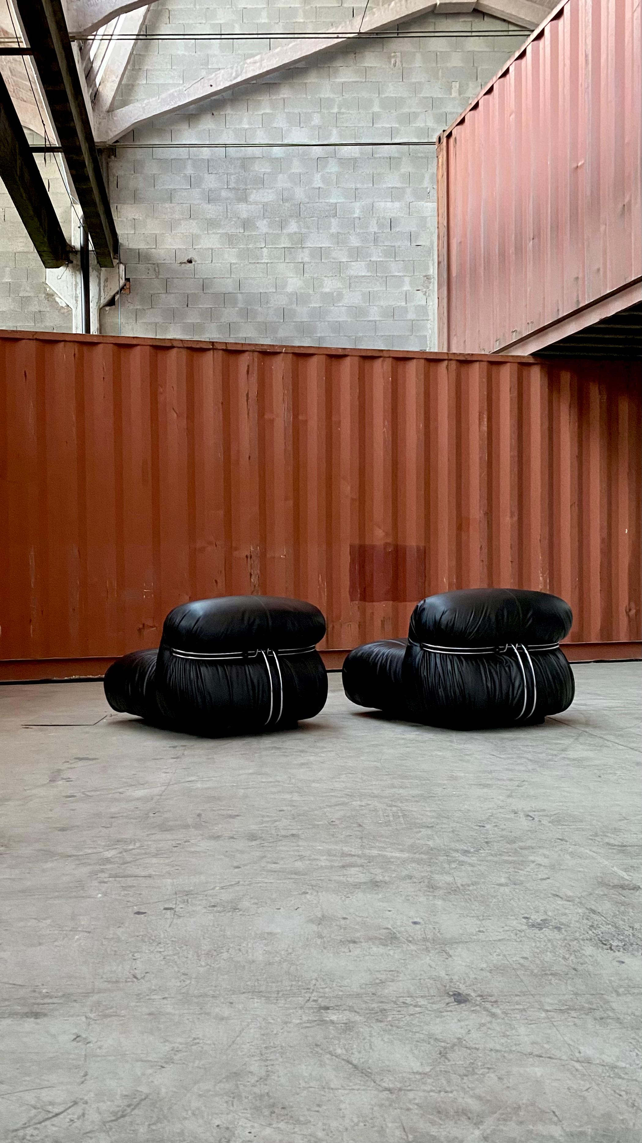 Loungesessel „Soriana“ von Afra & Tobia Scarpa für Cassina, 1969, 2er-Set (Moderne der Mitte des Jahrhunderts) im Angebot