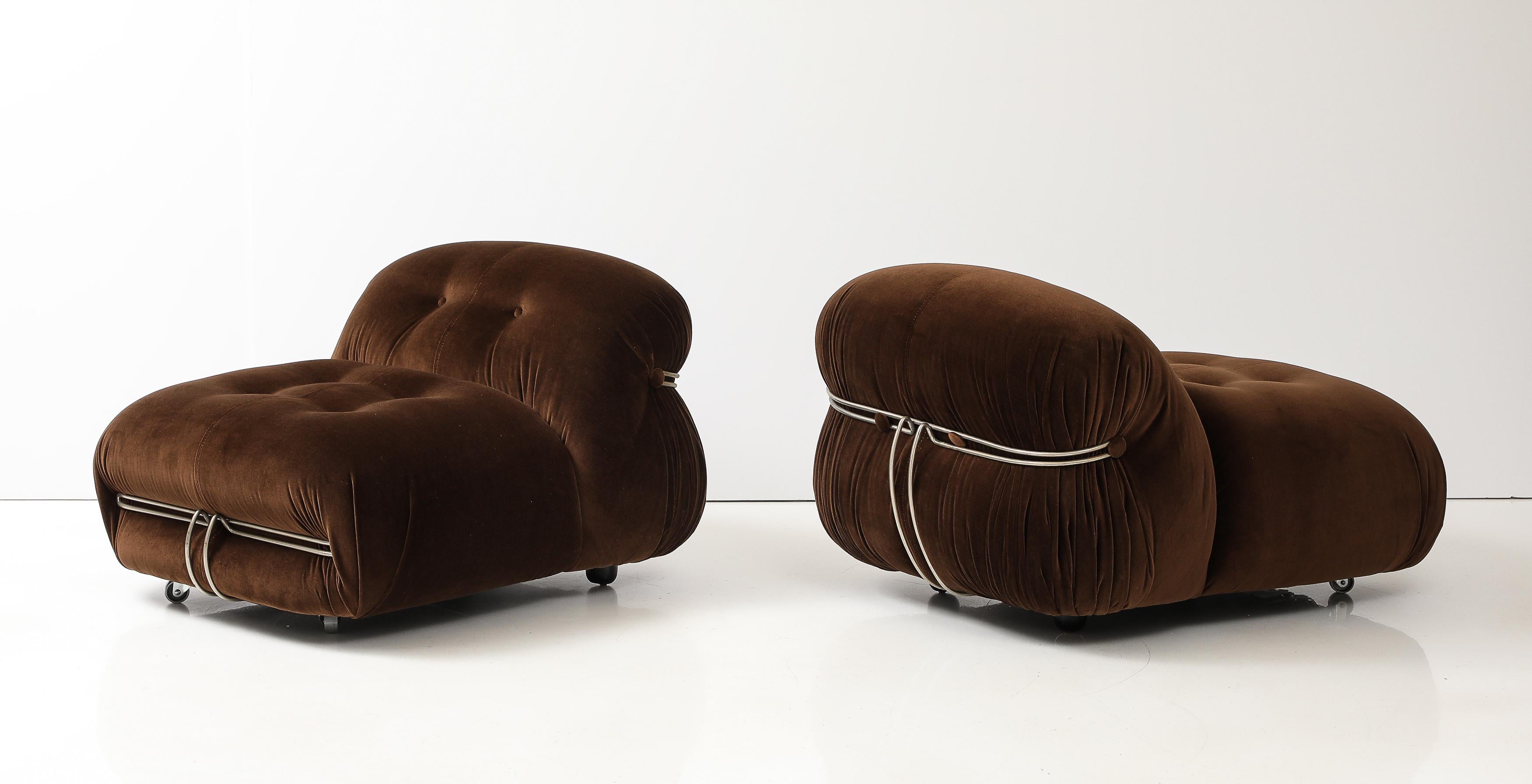 Afra & Tobia Scarpa 'Soriana' Pair of Chairs for Cassina, Italy, 1969 For Sale 4