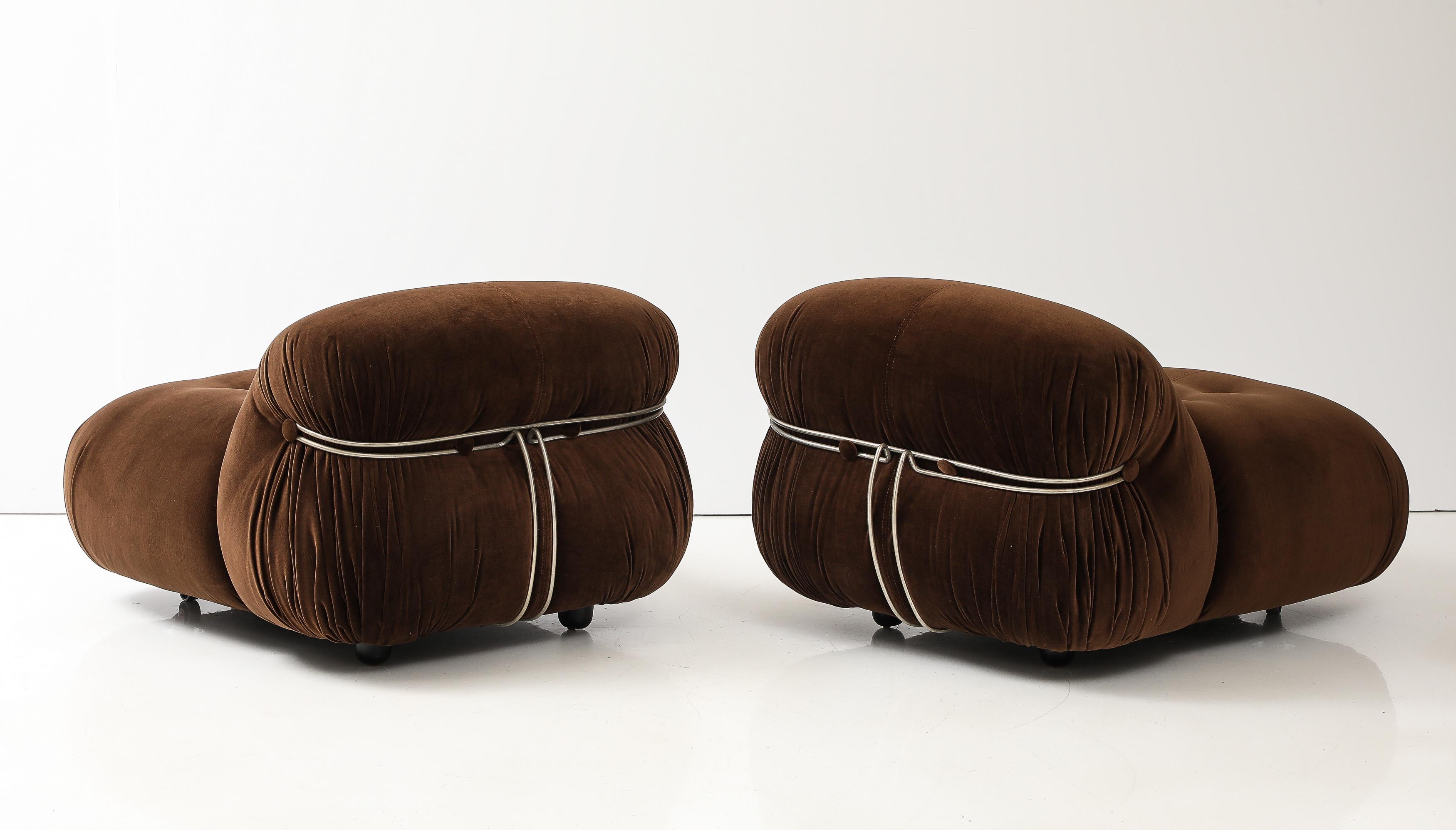 Afra & Tobia Scarpa 'Soriana' Pair of Chairs for Cassina, Italy, 1969 For Sale 2