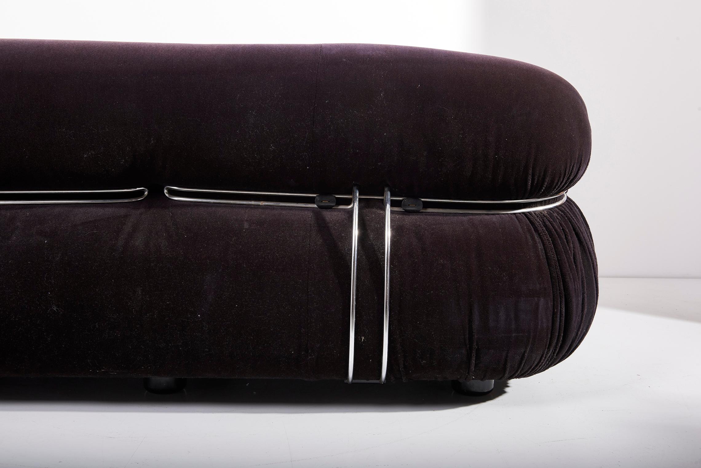 Mid-20th Century Afra & Tobia Scarpa “Soriana” Sofa for Cassina, Italy, 1960s