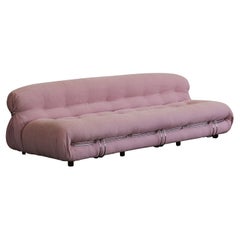 Afra & Tobia Scarpa “Soriana” Sofa for Cassina, Pink, 1969