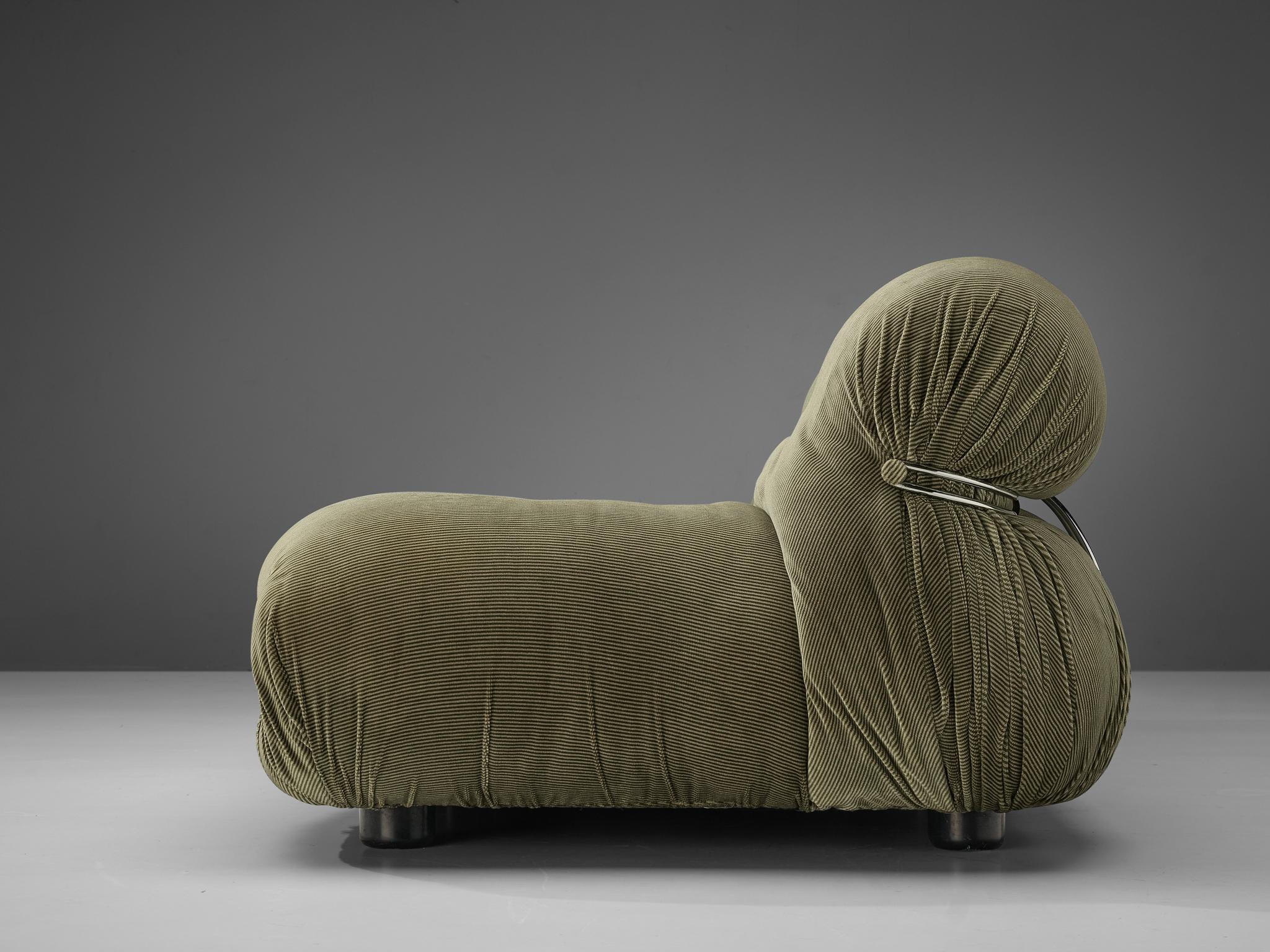 Mid-20th Century Afra & Tobia Scarpa 'Soriana' Sofa in Soft Green Fabric