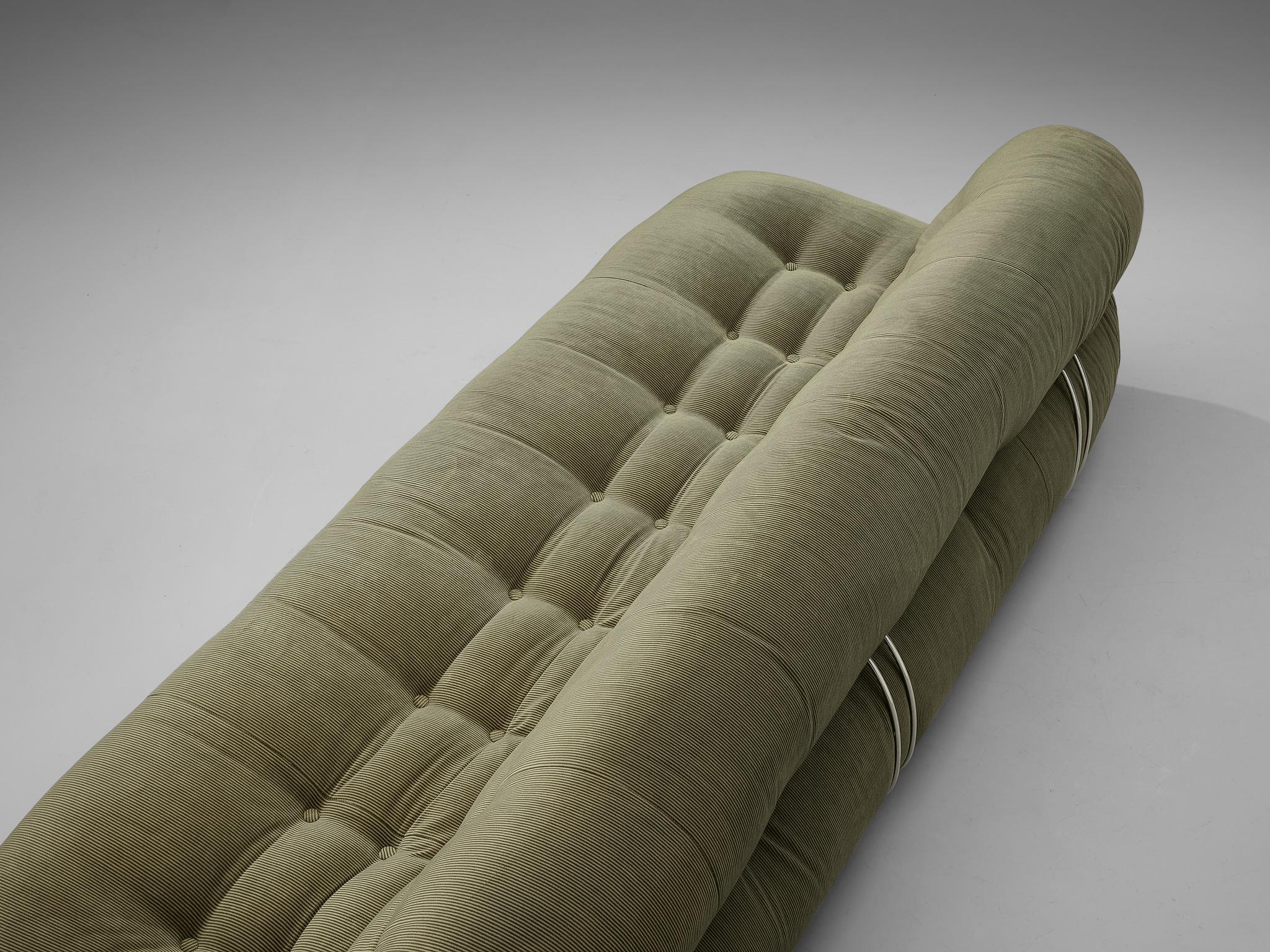 Afra & Tobia Scarpa 'Soriana' Sofa in Soft Green Fabric 1