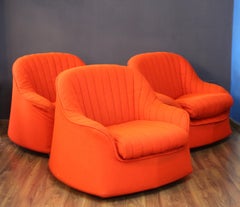 Afra & Tobia Scarpa three "Ciprea" model armchairs produced by Cassina 1960