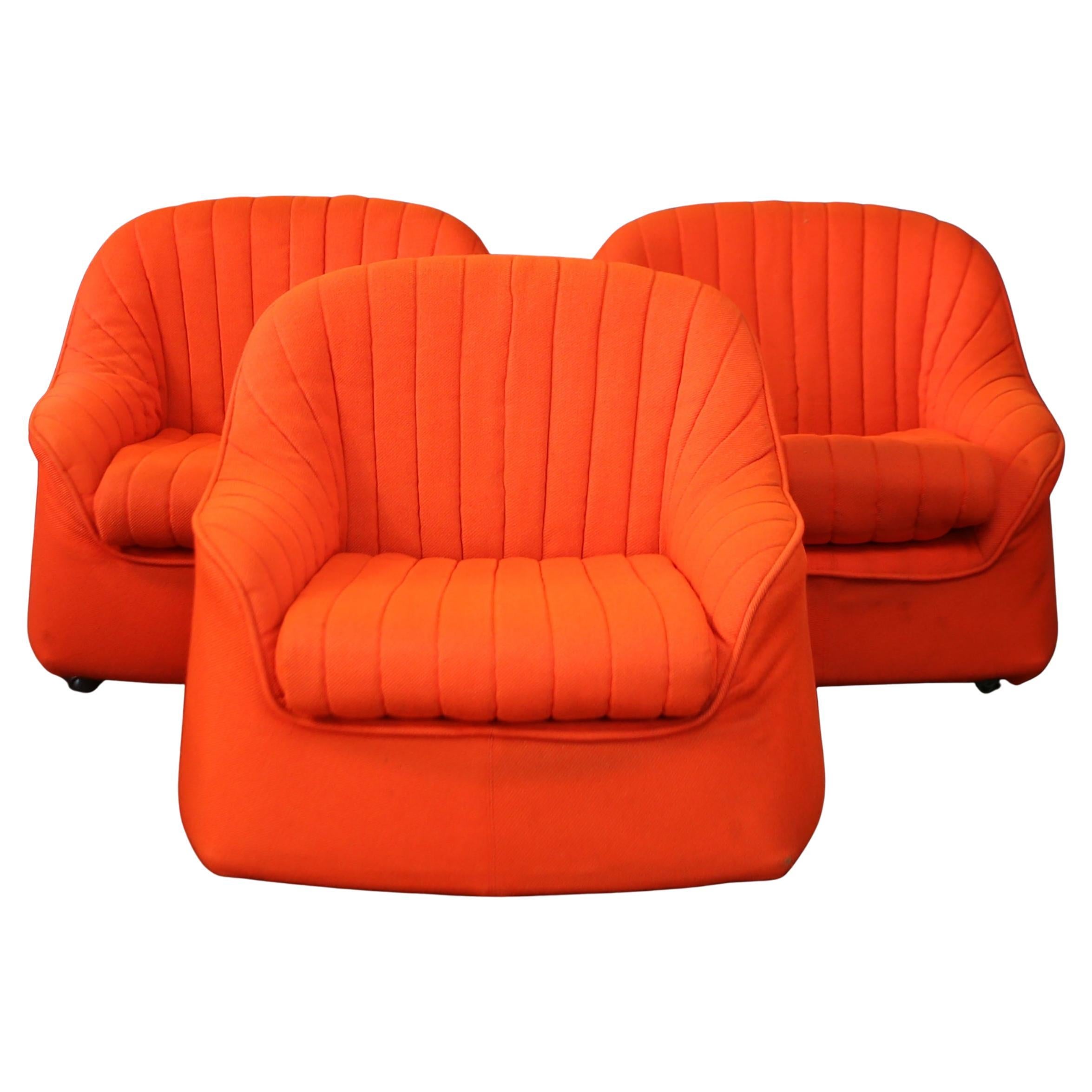 Afra & Tobia Scarpa three "Ciprea" model armchairs produced by Cassina 1960 in vendita